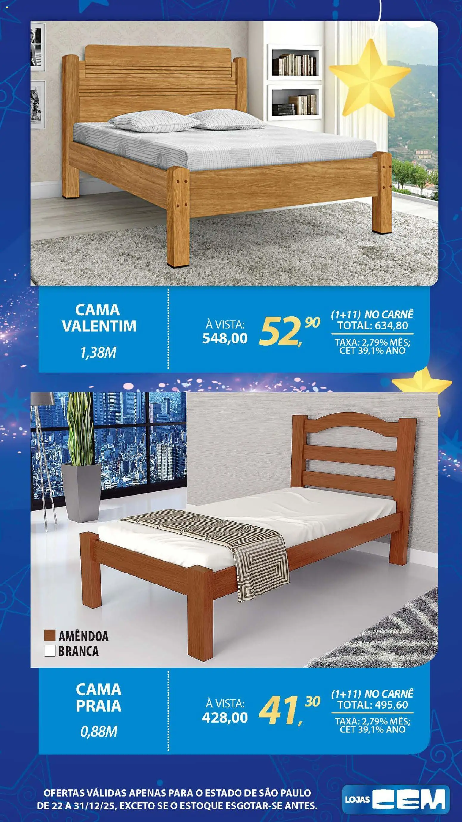 Lojas Cem Folheto - válido de 22.12.2025 | Página: 100 | Produtos: Cama, Carne