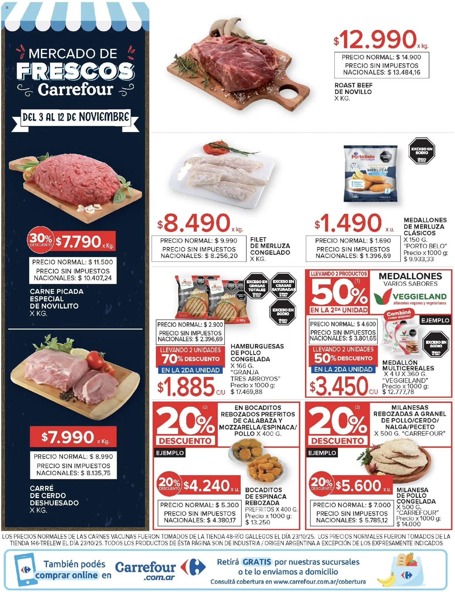Carrefour Market catálogo - Santa Cruz │ válido desde el 03.11.2025 | Página: 15 | Productos: Pollo, Milanesa, Cerdo, Espinaca