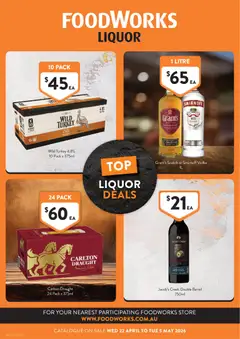 Preview of Foodworks catalogue VIC - valid from 29.04.2026 | Page: 10 | Products: Vodka, Wood, Scotch, Turkey