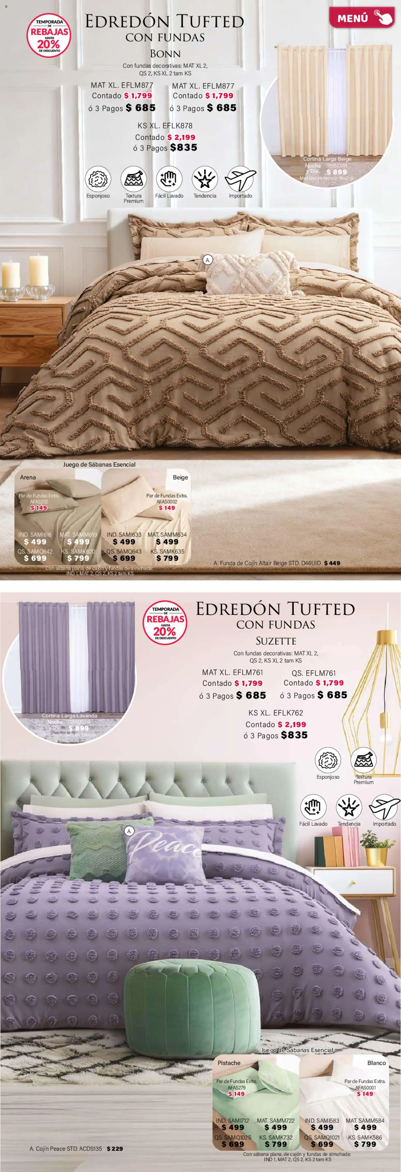 Nuevas ofertas de Colchas Concord válidas en toda la República Mexicana desde el 01.02.2026. ¡Encuentra las mejores ofertas en Colchas Concord catálogo! | Página: 20 | Productos: Juego, Funda, Almohada, Sabanas