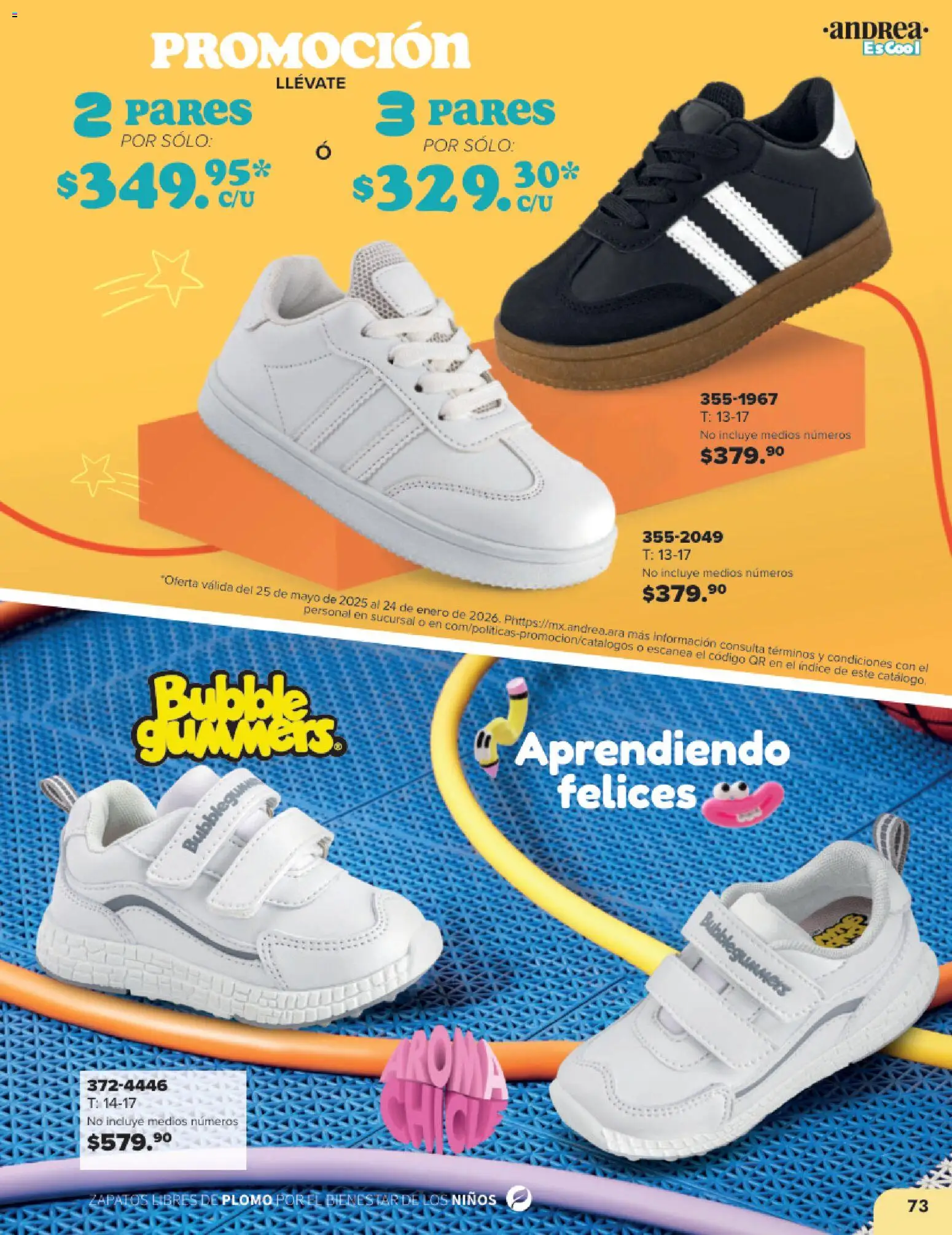 Nuevas ofertas de Andrea válidas en toda la República Mexicana desde el 25.05.2025. ¡Encuentra las mejores ofertas en Andrea catálogo Colegial ! | Página: 73 | Productos: Zapatos