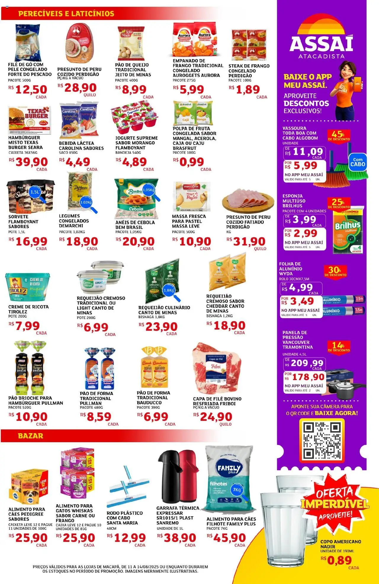 Assaí Atacadista Folheto - válido de 11.08.2025 | Página: 3 | Produtos: Panela, Creme, Sorvete, Salada