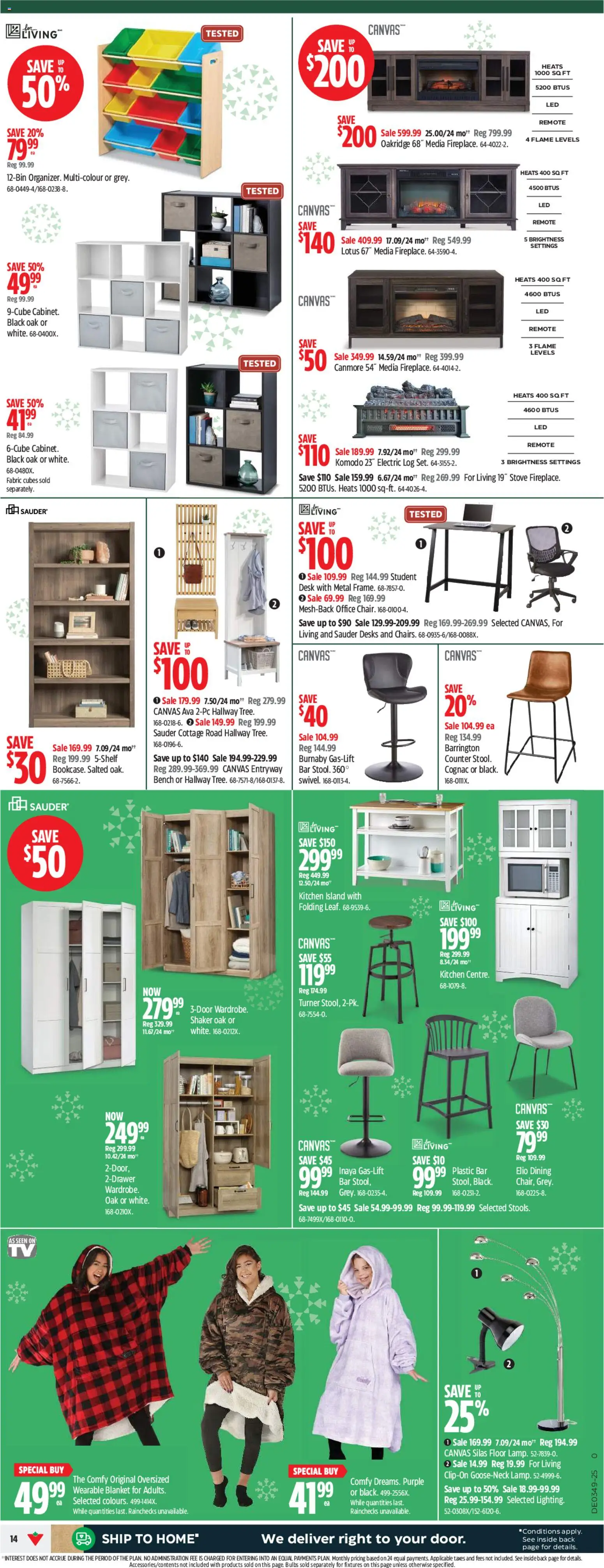 Canadian Tire flyer valid from 27.11.2025 | Page: 14 | Products: Cable, Stove, Blanket