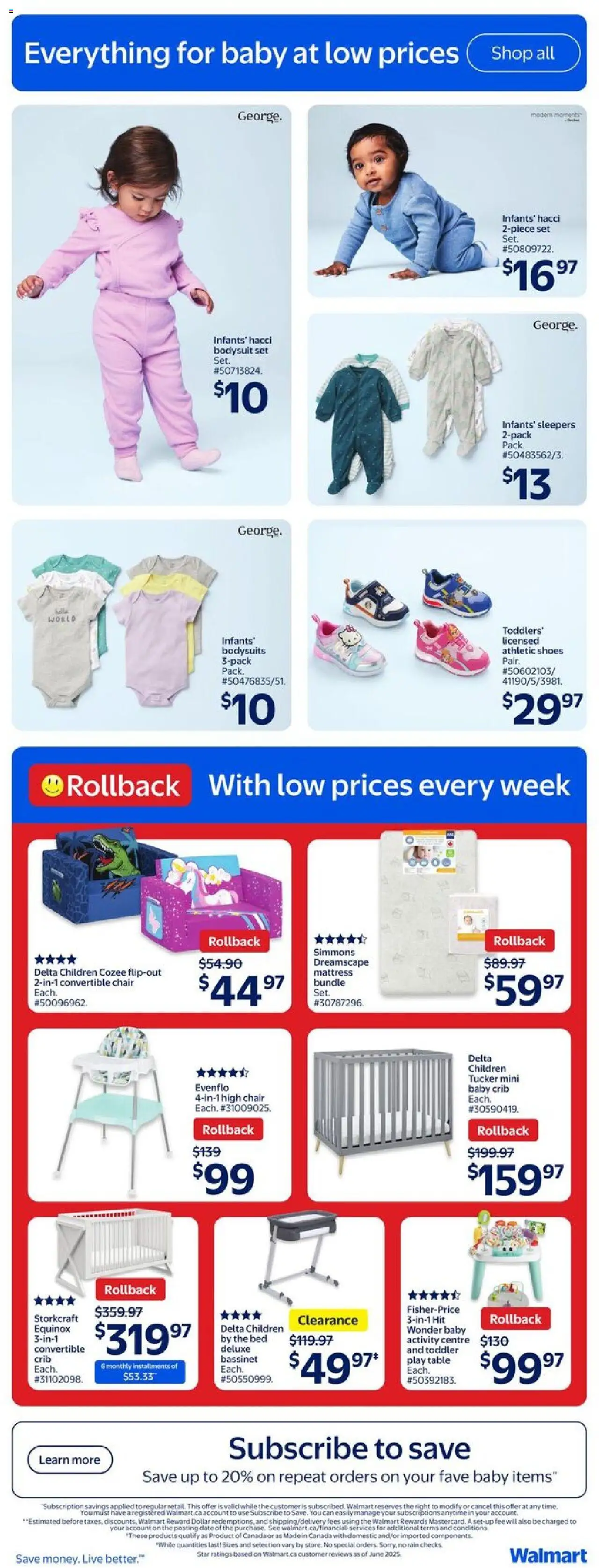 Walmart flyer valid from 18.09.2025 | Page: 16 | Products: Bed, Mattress, Chair, Shoes