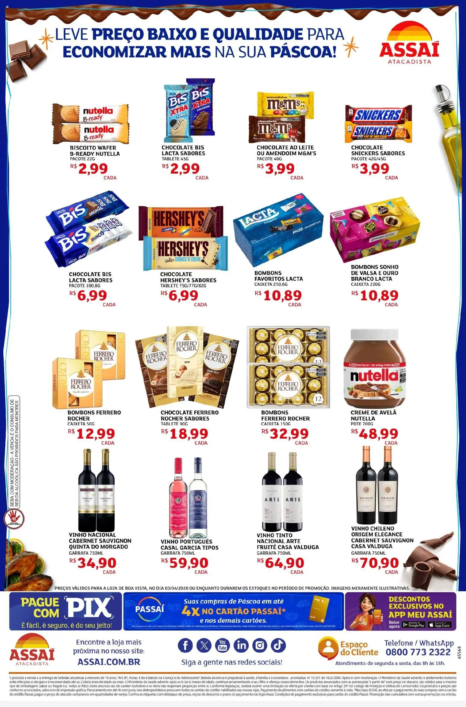 Assaí Atacadista Folheto - válido de 03.04.2026 | Página: 2 | Produtos: Amendoim, Pneus, Baixo, Avelã
