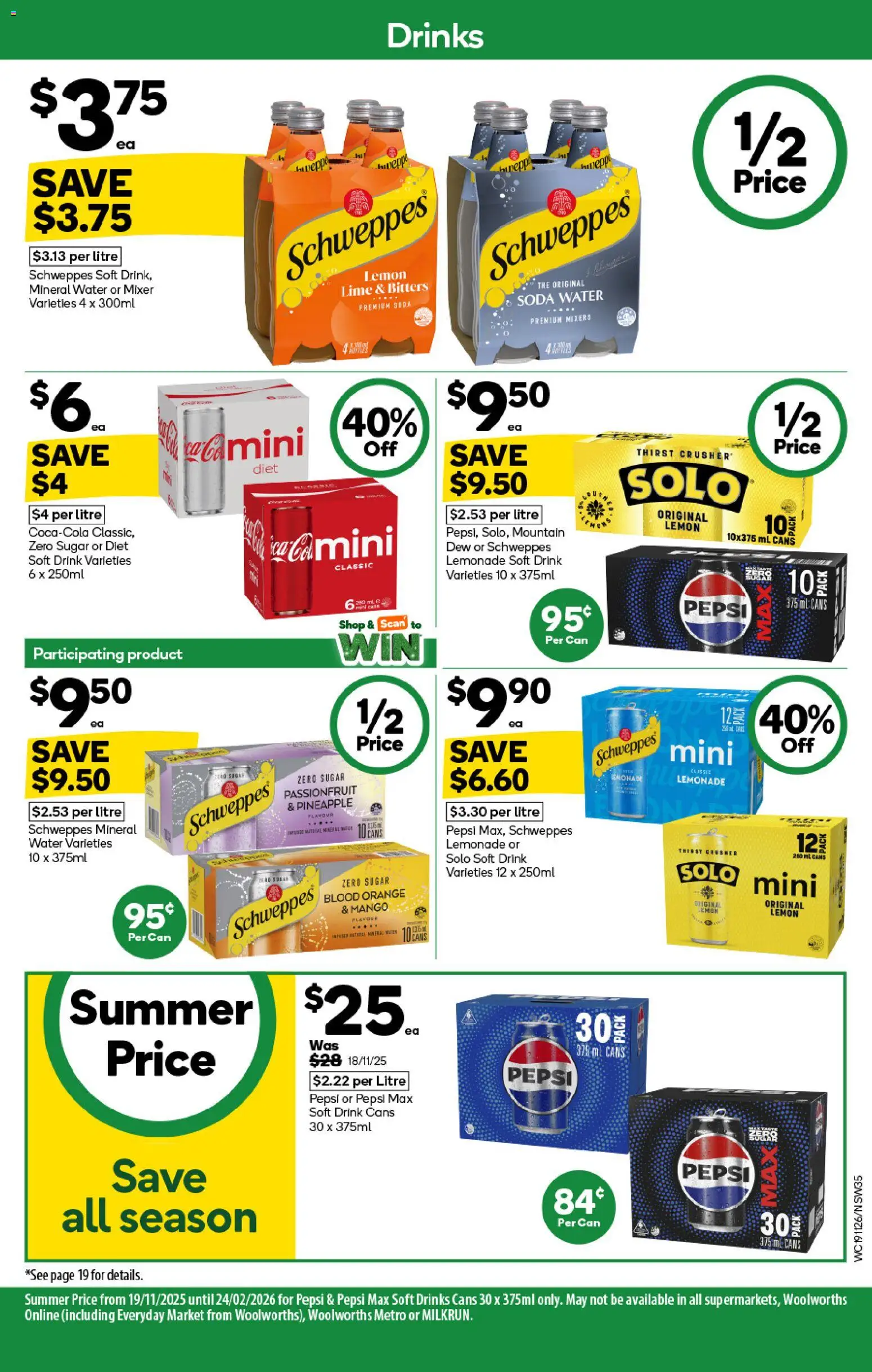 Woolworths catalogue - valid from 19.11.2025 | Page: 35 | Products: Pepsi, Passionfruit, Sugar, Lime