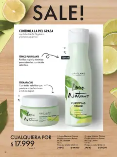 Oriflame revista - valida desde el 02.08.2025 | Página: 18 | Productos: Té, Crema, Limón, Toner