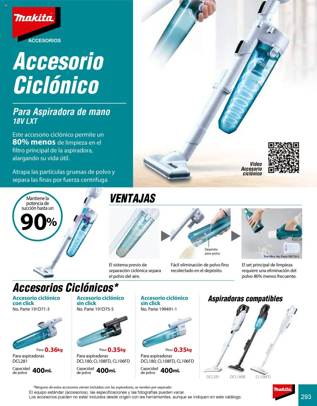 Nuevas ofertas de Makita válidas en toda la República Mexicana desde el 08.07.2024. ¡Encuentra las mejores ofertas en Makita catálogo Accesorios! | Página: 293 | Productos: Aspiradora, Polvo, Video