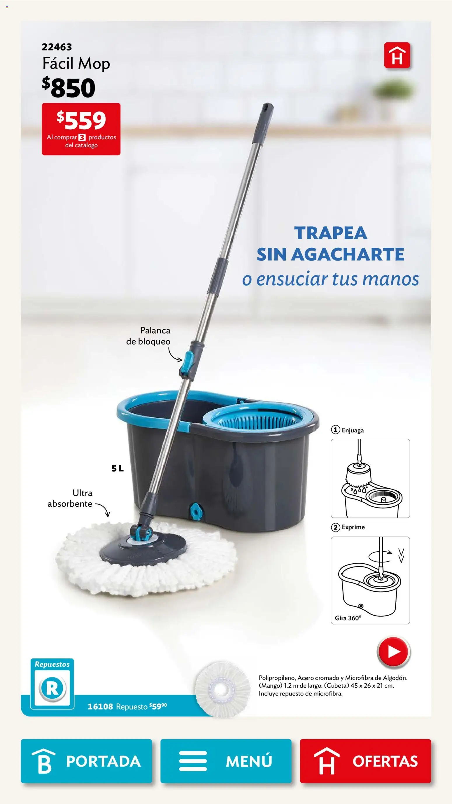 Nuevas ofertas de Betterware válidas en toda la República Mexicana desde el 04.05.2026. ¡Encuentra las mejores ofertas en Betterware campaña 5 2026! | Página: 100 | Productos: Mango