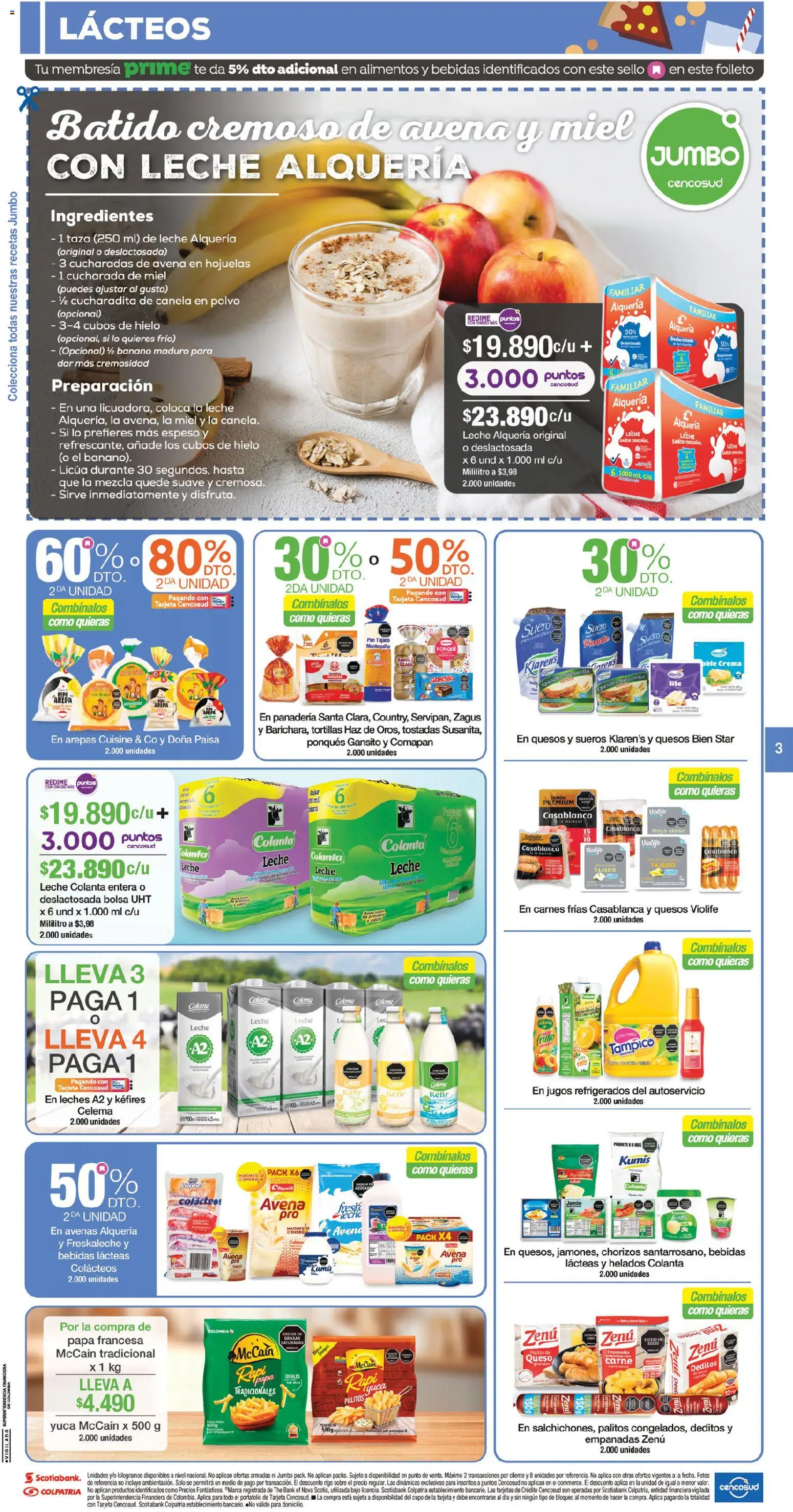 Jumbo revista - valida desde el 14.11.2025 | Página: 3 | Productos: Avena, Kumis, Sobre, Queso