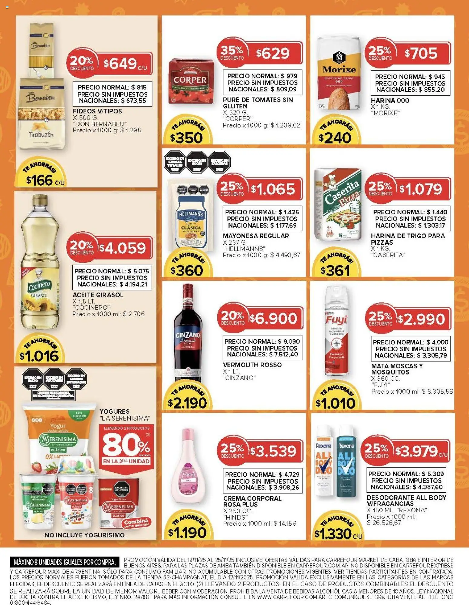 Carrefour Market catálogo │ válido desde el 19.11.2025 | Página: 17 | Productos: Caso, Harina, Yogur, Fideos