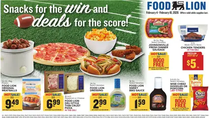 Preview of Food Lion weekly ads valid from 04.02.2026 | Page: 15 | Products: Cheese, Pizza, Sauce, Sausage