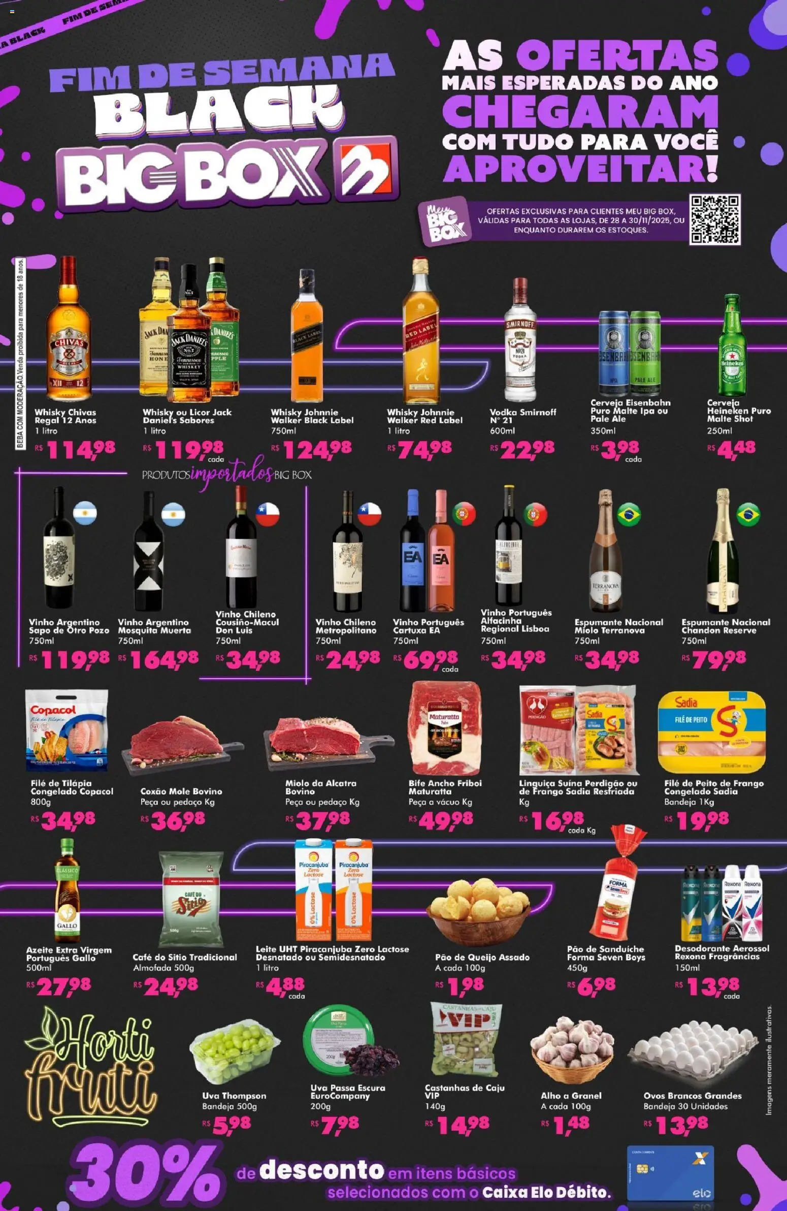 Big Box Folheto - válido de 28.11.2025 | Página: 1 | Produtos: Castanhas, Licor, Vinho, Vodka