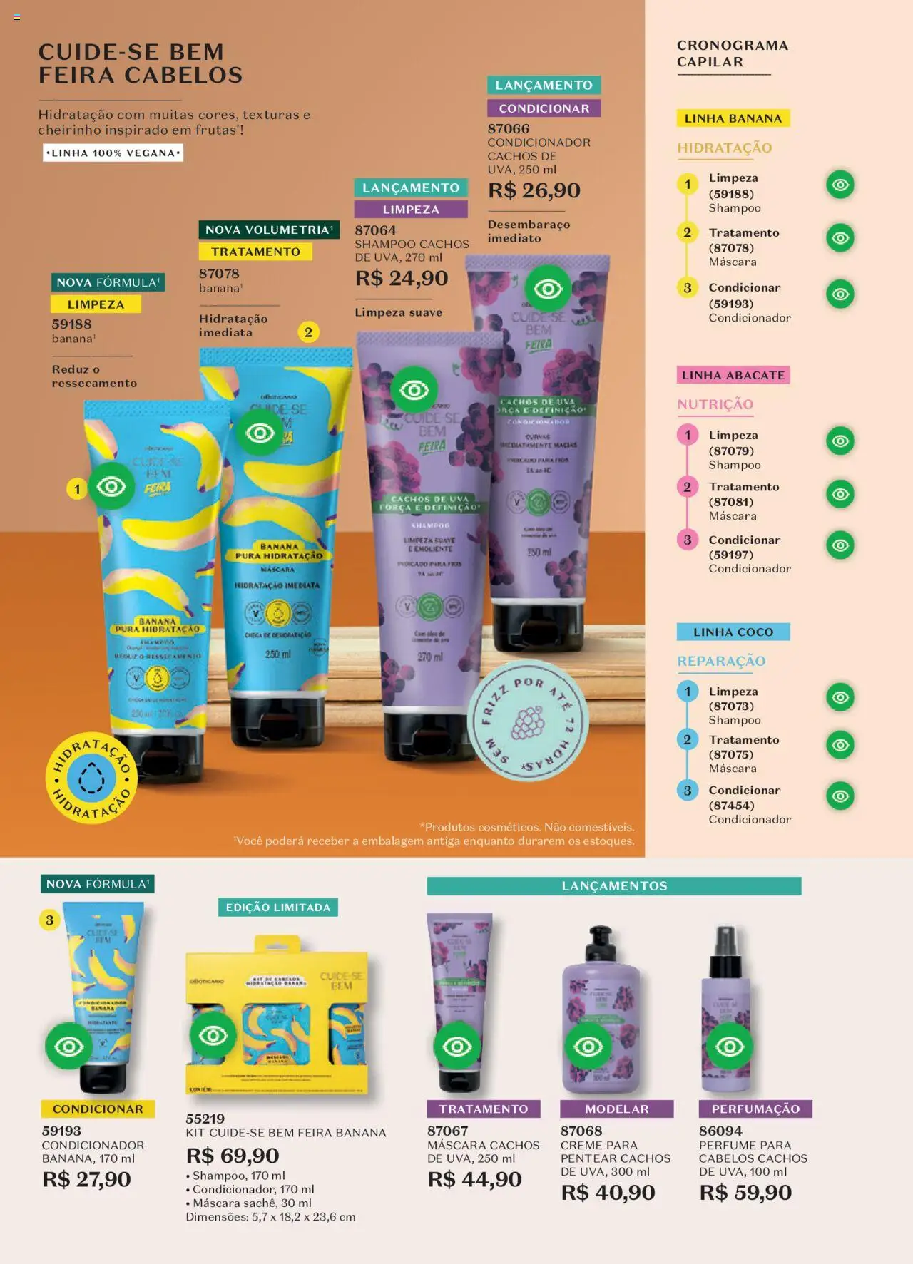 O Boticário Folheto - válido de 11.08.2025 | Página: 167 | Produtos: Coco, Condicionador, Óleo, Creme