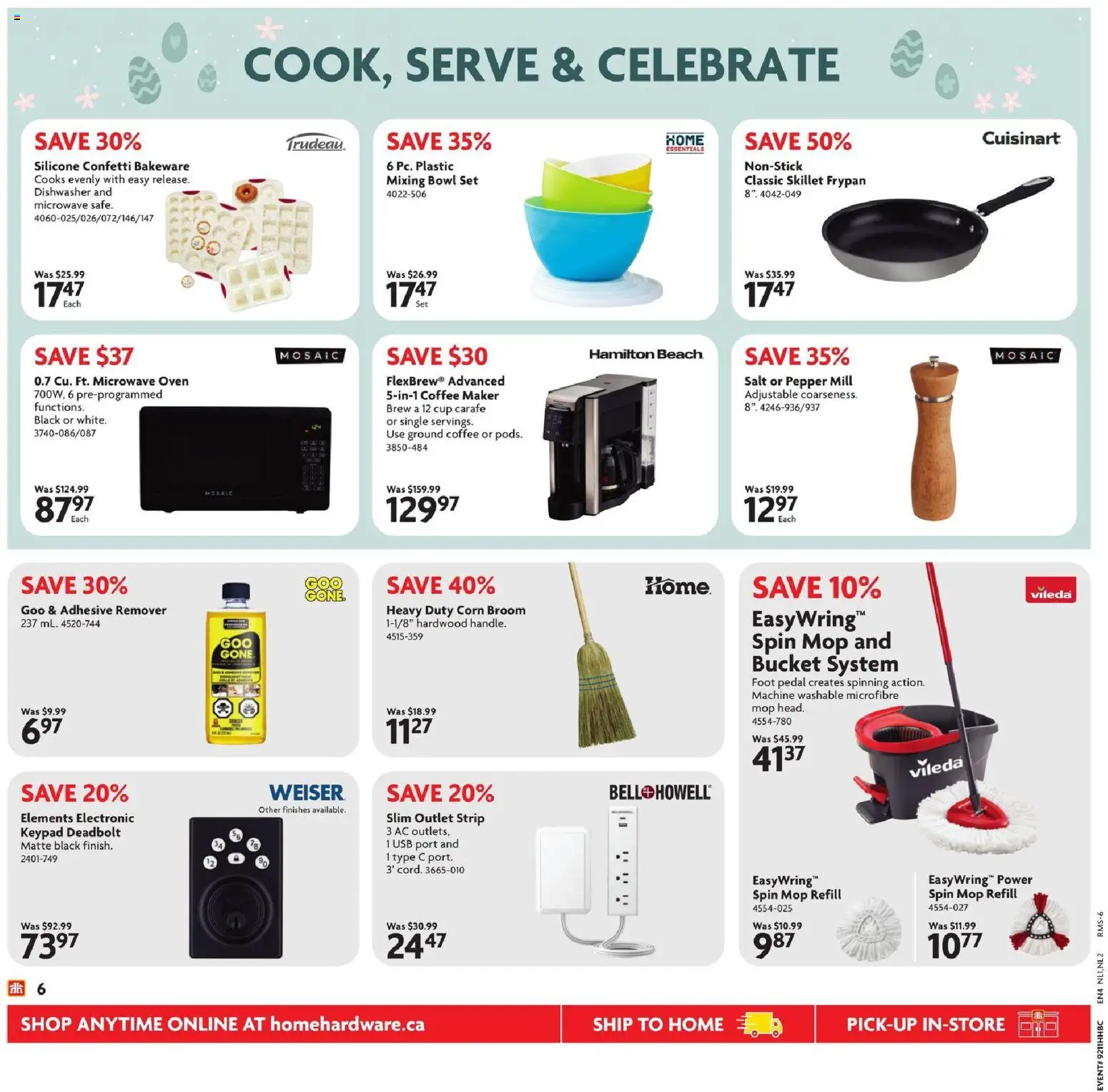 Home Hardware flyer valid from 12.03.2026 | Page: 7 | Products: Oven, Microwave oven, Dishwasher, Coffee maker