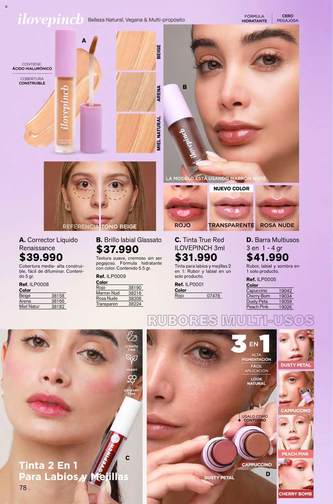 Leonisa revista - valida desde el 01.10.2025 | Página: 78 | Productos: Rubor, Brillo, Contorno, Corrector
