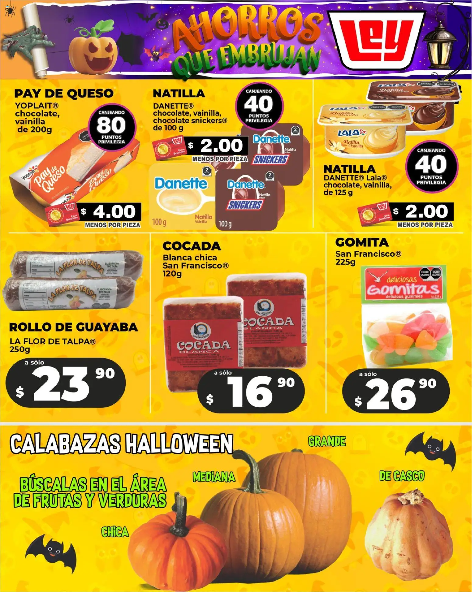 Nuevas ofertas de Casa Ley válidas en toda la República Mexicana desde el 24.10.2025. ¡Encuentra las mejores ofertas en Casa Ley Folleto Halloween! | Página: 13 | Productos: Queso, Chocolate, Gomitas