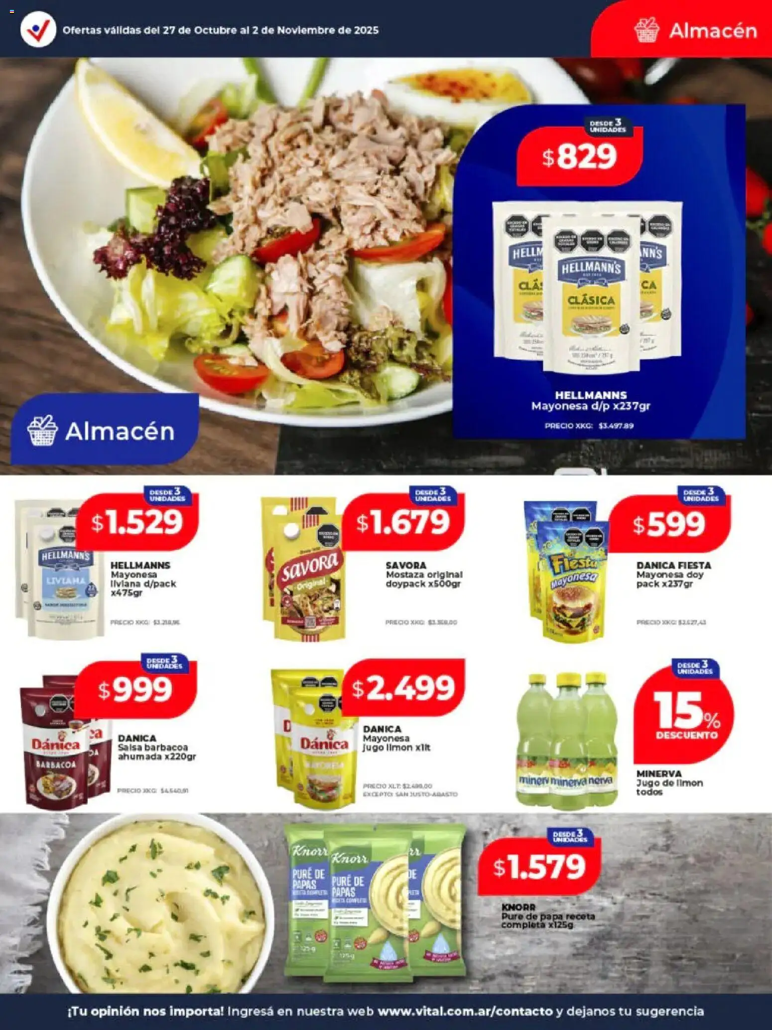 Vital - Ofertas - Laferrere │ válido desde el 27.10.2025 | Página: 11 | Productos: Papa, Mayonesa, Mostaza, Limón