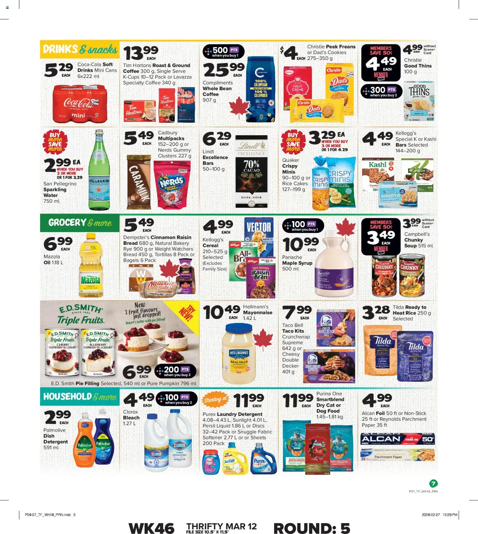 Thrifty Foods flyer valid from 12.03.2026 | Page: 8 | Products: Bakery, Detergent, Bread, Pumpkin