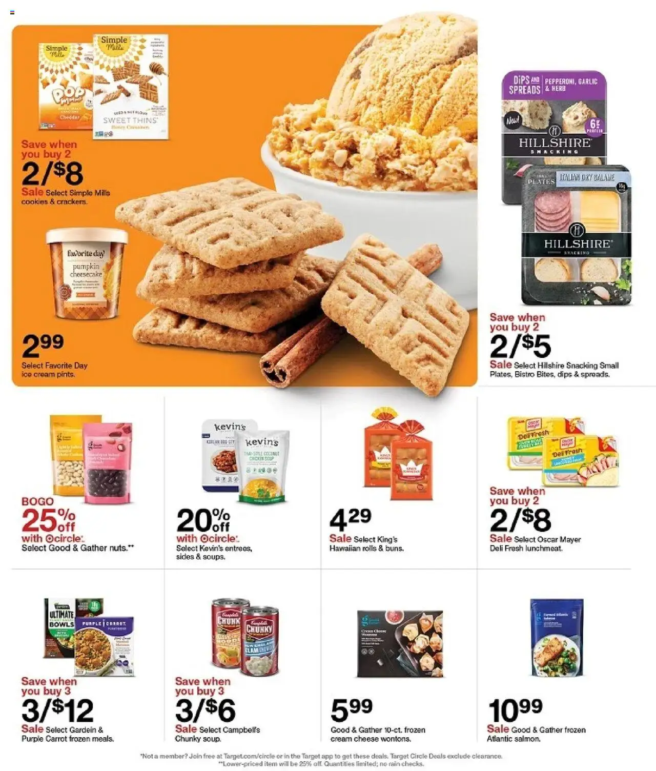 Target Weekly Ad - valid from 19.10.2025 | Page: 8 | Products: Cheese, Cream, Cookies, Ice cream