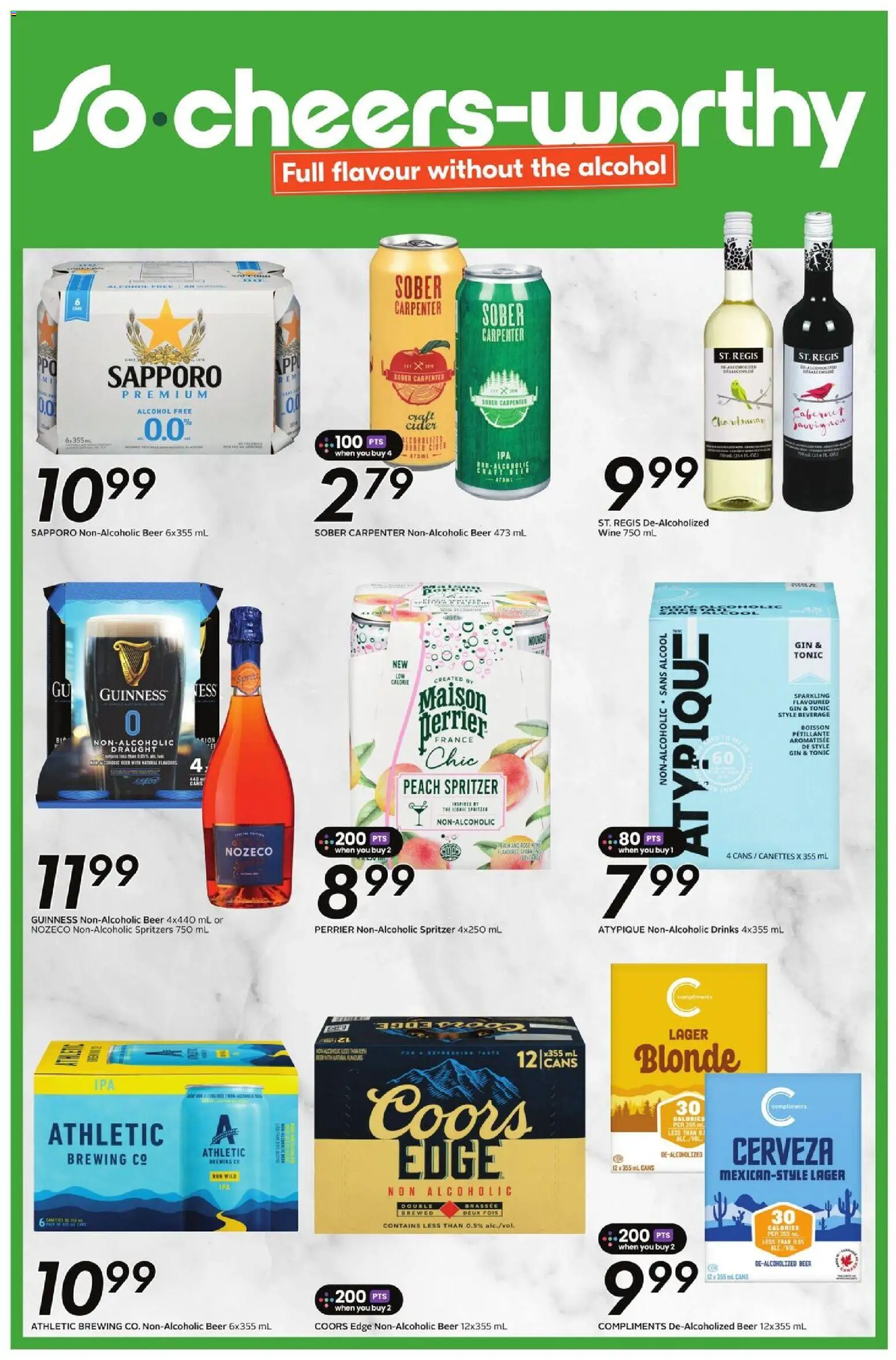 Sobeys flyer valid from 08.01.2026 | Page: 18 | Products: Gin, Wine, Beer