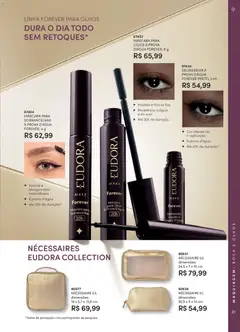 Eudora - Revista 03/2026 - Pré-Visualização do folheto da loja Eudora, válido de 26.01.2026 | Página: 21 | Produtos: Maquiagem, Máscara para cílios, Delineador, Necessaire
