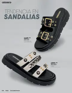 Vista previa de Andrea - Catálogo Calzado Dama, nuevo folleto de la tienda, válido en México a partir del 24.08.2025 | Página: 130 | Productos: Sandalias