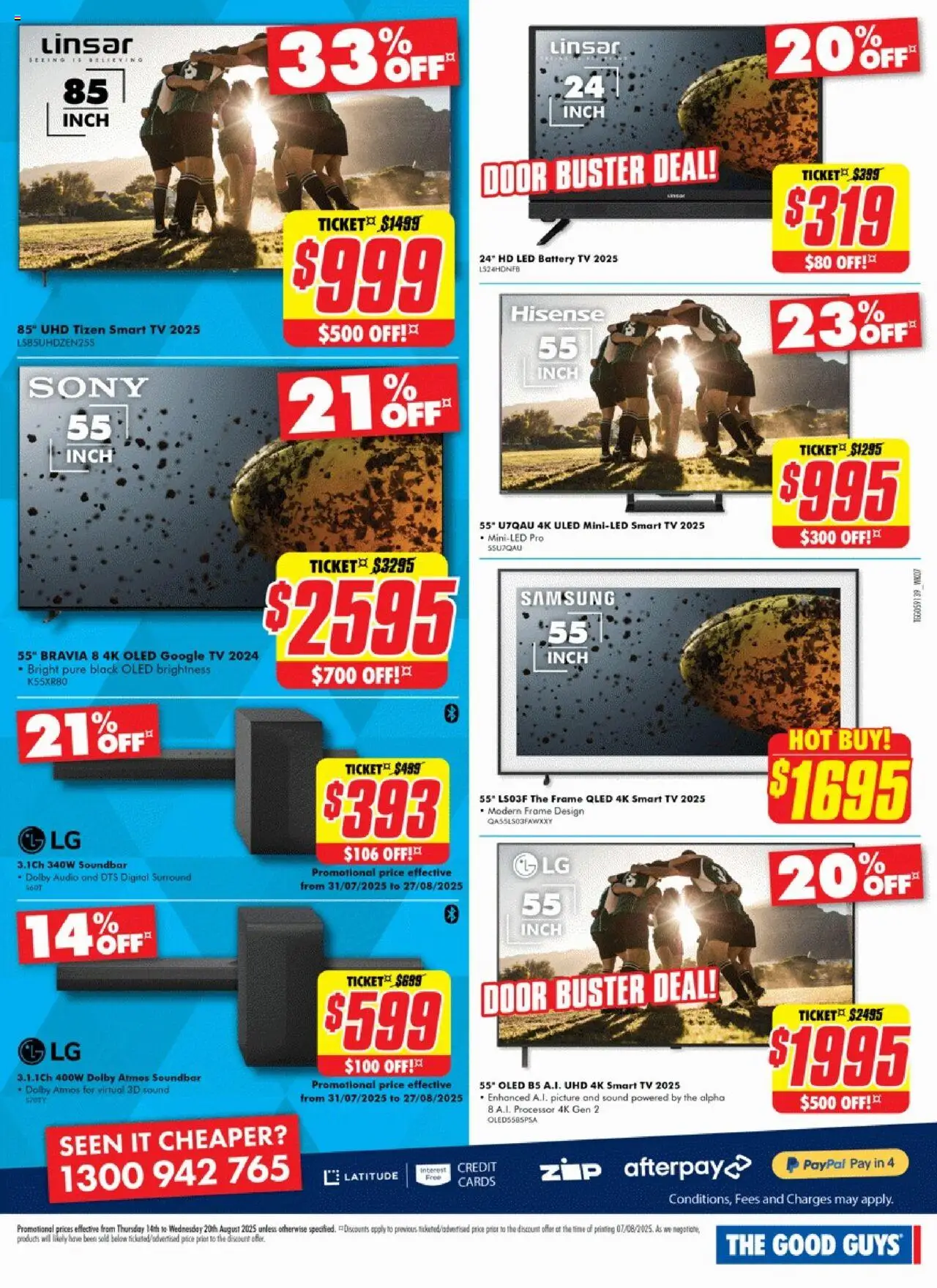 The Good Guys catalogue - valid from 13.08.2025 | Page: 17 | Products: Battery, Picture, Audio, Smart tv