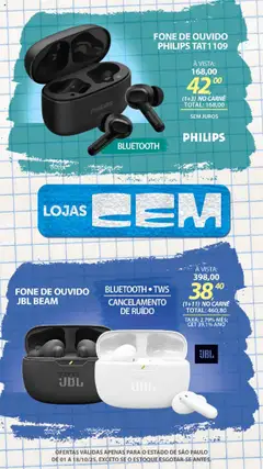 Lojas Cem - Ofertas atuais - Pré-Visualização do folheto da loja Lojas Cem, válido de 01.10.2025 | Página: 55 | Produtos: Carne, Fone de ouvido