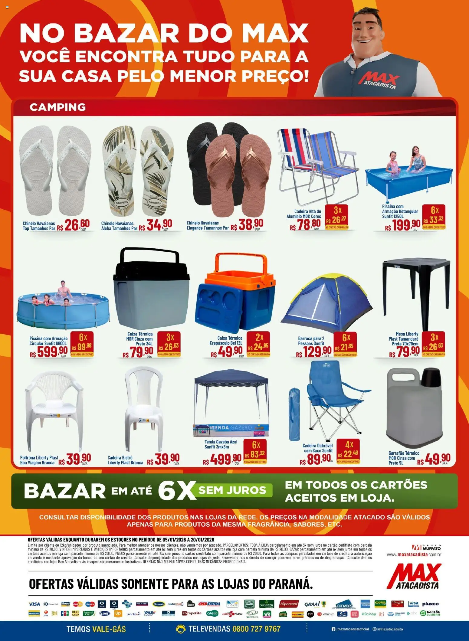 Max Atacadista Folheto - válido de 05.01.2026 | Página: 2 | Produtos: Coco, Mesa, Pneus, Poltrona