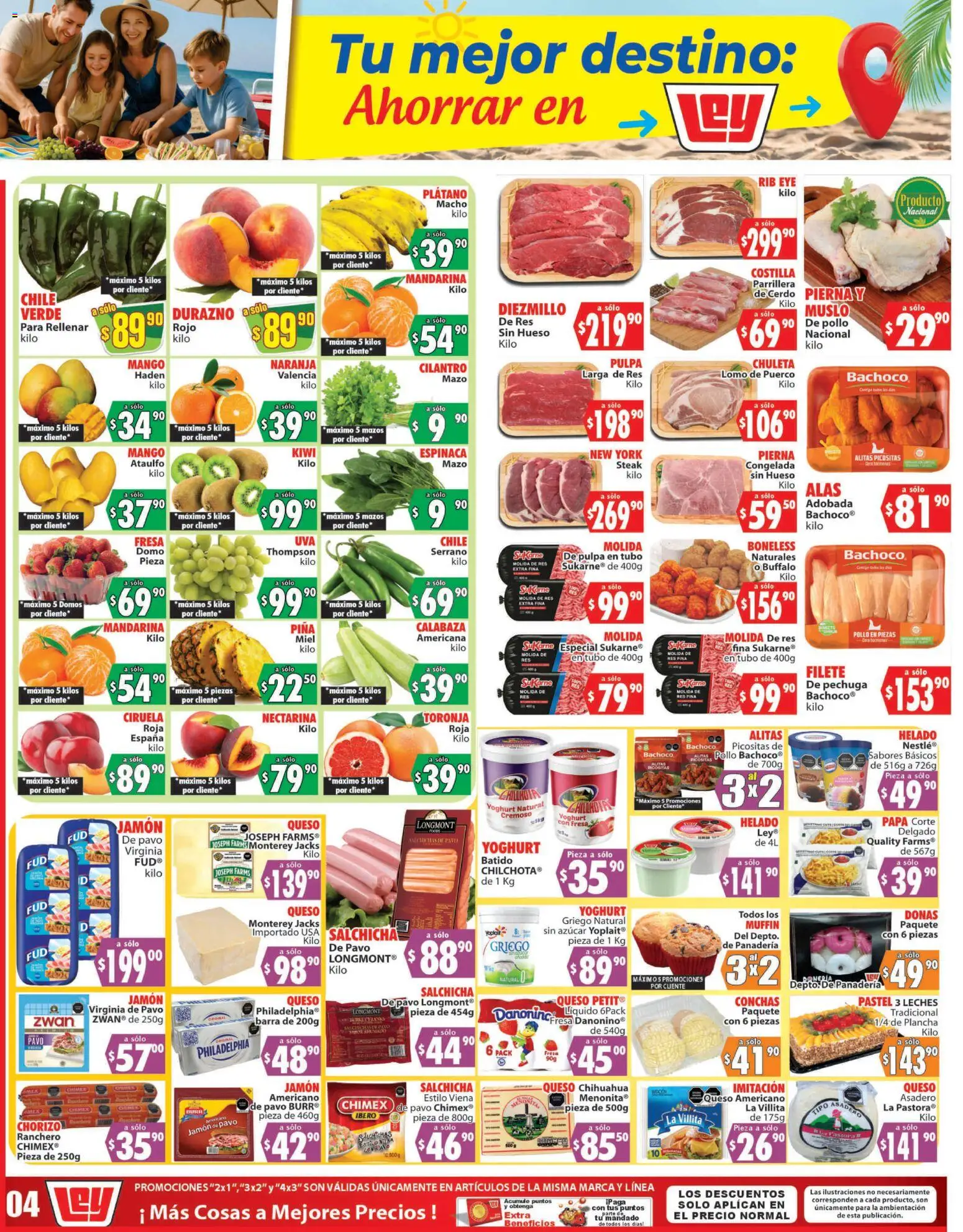 Nuevas ofertas de Casa Ley válidas en toda la República Mexicana desde el 04.04.2026. ¡Encuentra las mejores ofertas en Casa Ley folleto Autoservicio La Paz, BCS! | Página: 2 | Productos: Fresa, Pastel, Cerdo, Plancha