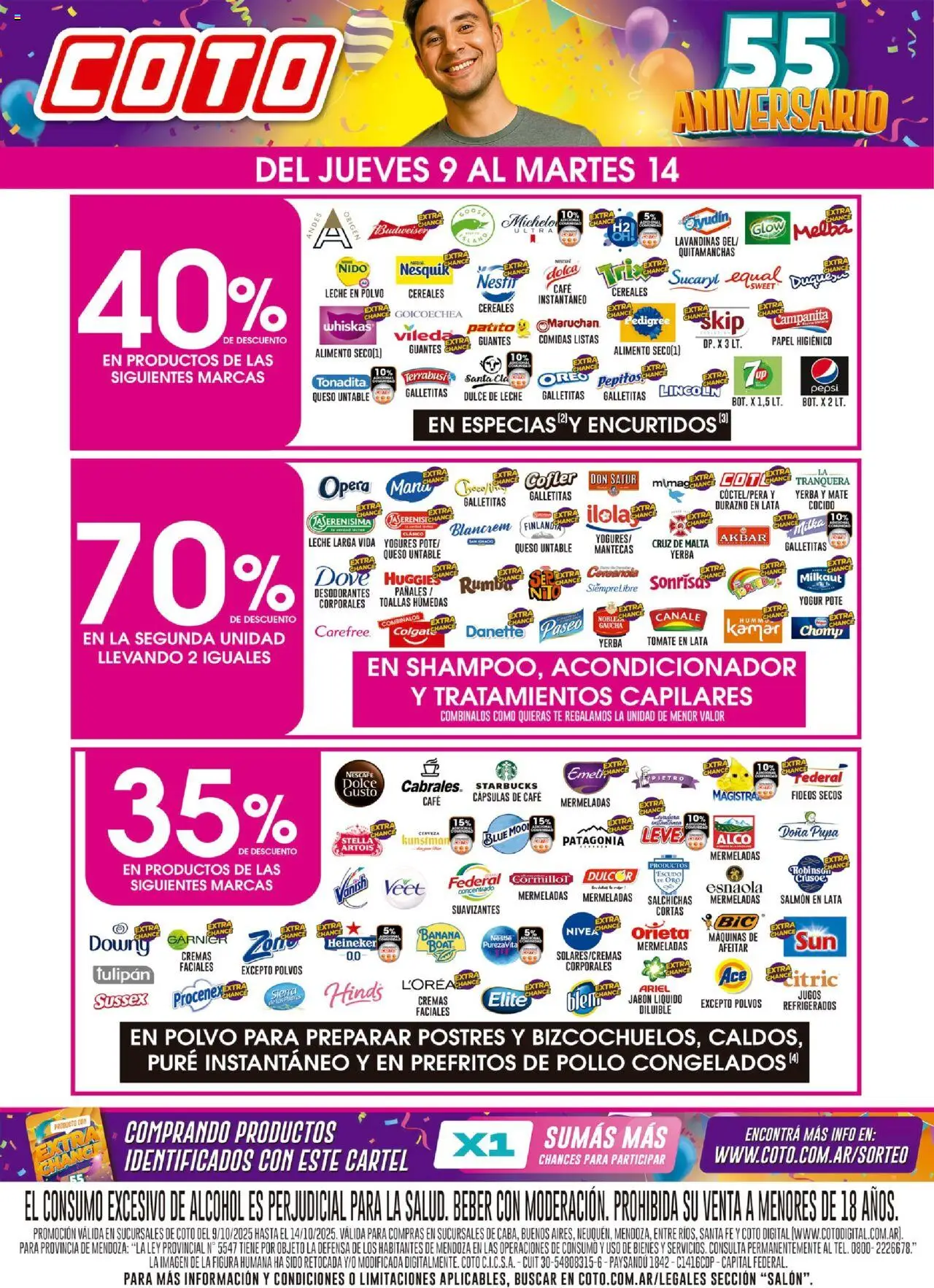 Coto - Afisalonuno │ válido desde el 09.10.2025 | Página: 1 | Productos: Papel higiénico, Yerba, Acondicionador, Cereales