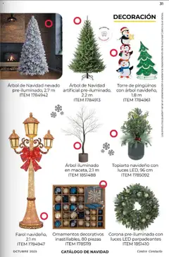 Vista previa de Farol navideño, 2.1 m, Christmas lamppost, 2.1 m, nuevo folleto de la tienda, válido en México a partir del 03.10.2025 | Página: 31 | Productos: Farol