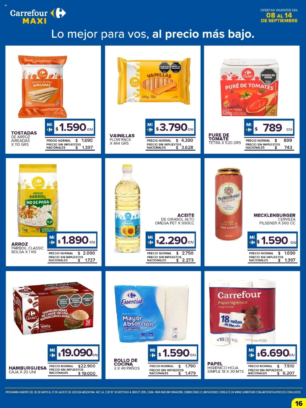 Carrefour Maxi catálogo - Chubut │ válido desde el 08.09.2025 | Página: 15 | Productos: Cocina, Aceite, Microondas, Arroz