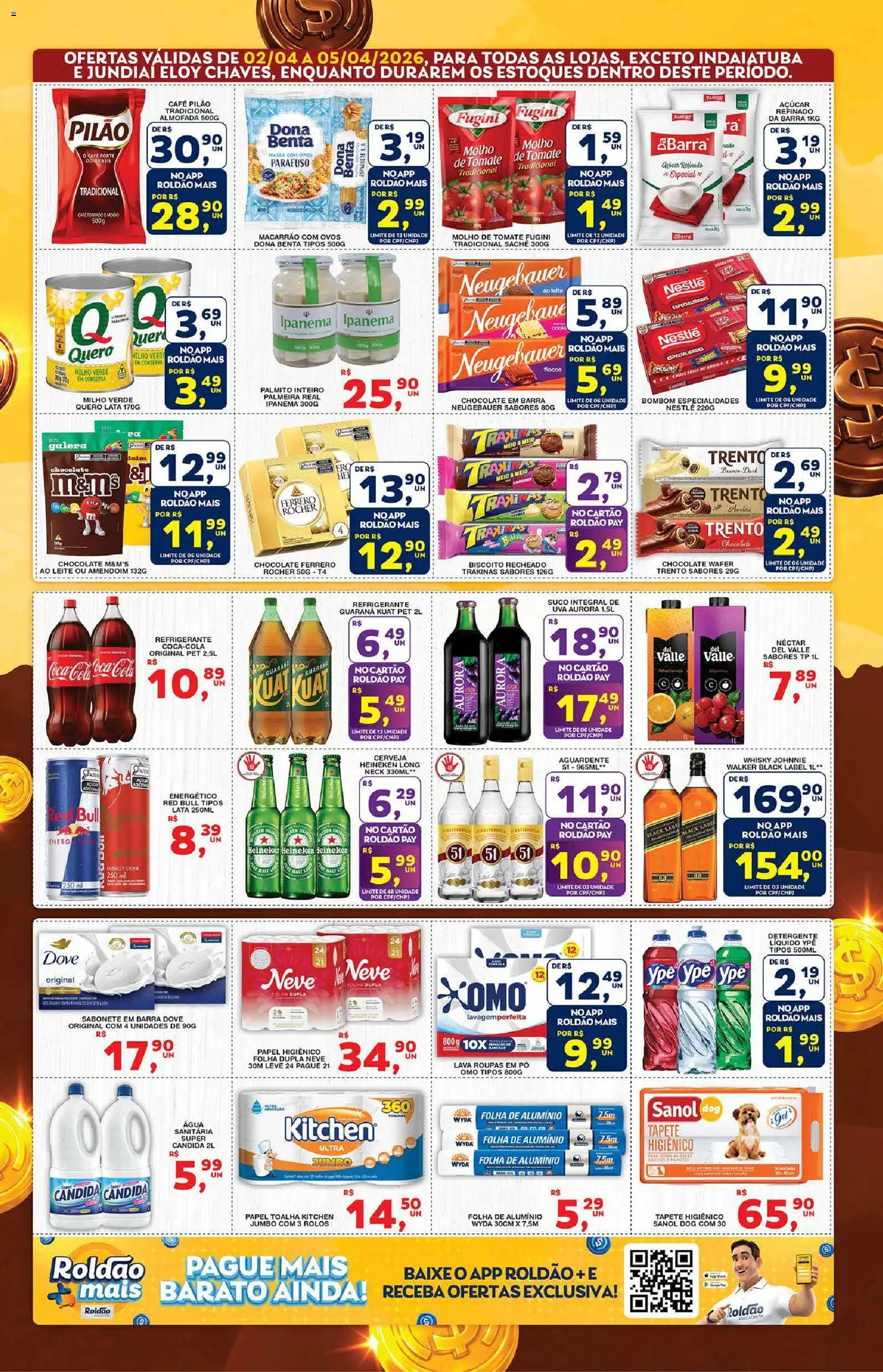 Roldão Folheto - válido de 02.04.2026 | Página: 3 | Produtos: Energético, Milho verde, Ferrero Rocher, Água sanitária