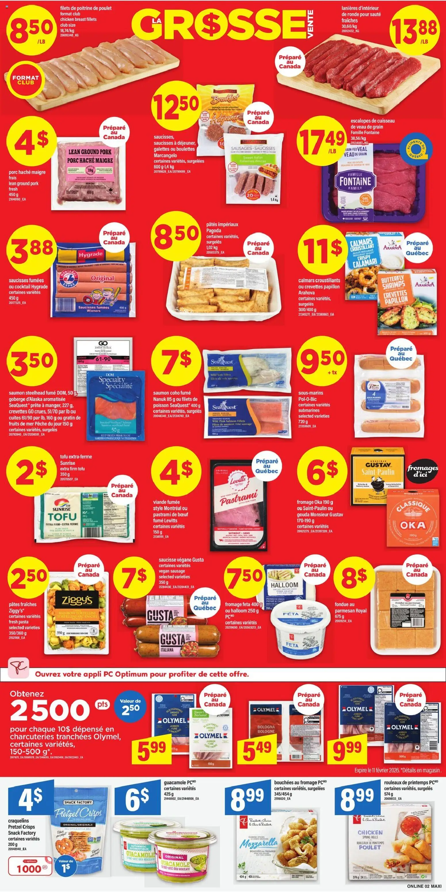Maxi flyer valid from 05.02.2026 | Page: 6 | Products: Pasta, PC, Cheese, Pork