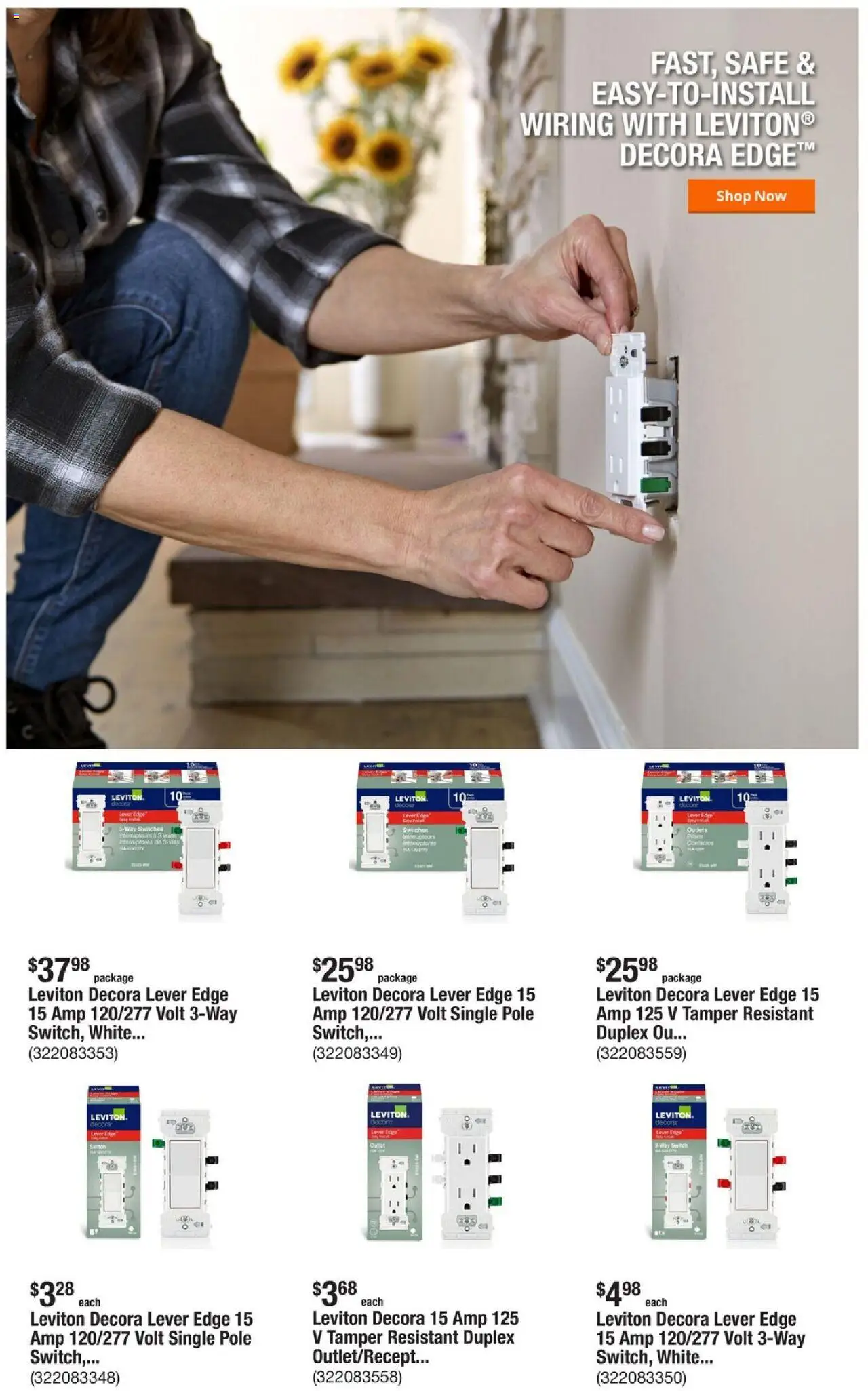 Home Depot Weekly Ad - FL - valid from 04.09.2025 | Page: 8 | Products: Safe, Tamper, Switch