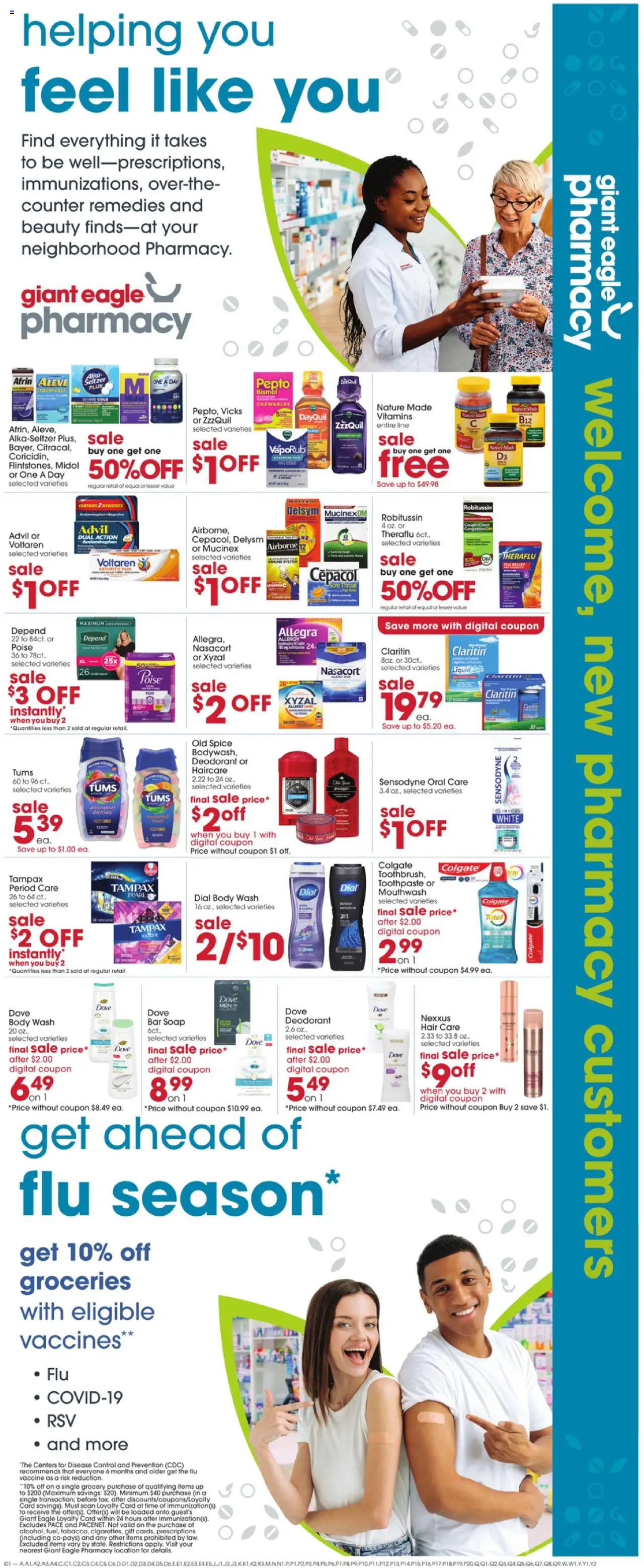 Giant Eagle Weekly Ad - valid from 18.09.2025 | Page: 2 | Products: Soap, Deodorant, Mouthwash, Body Wash