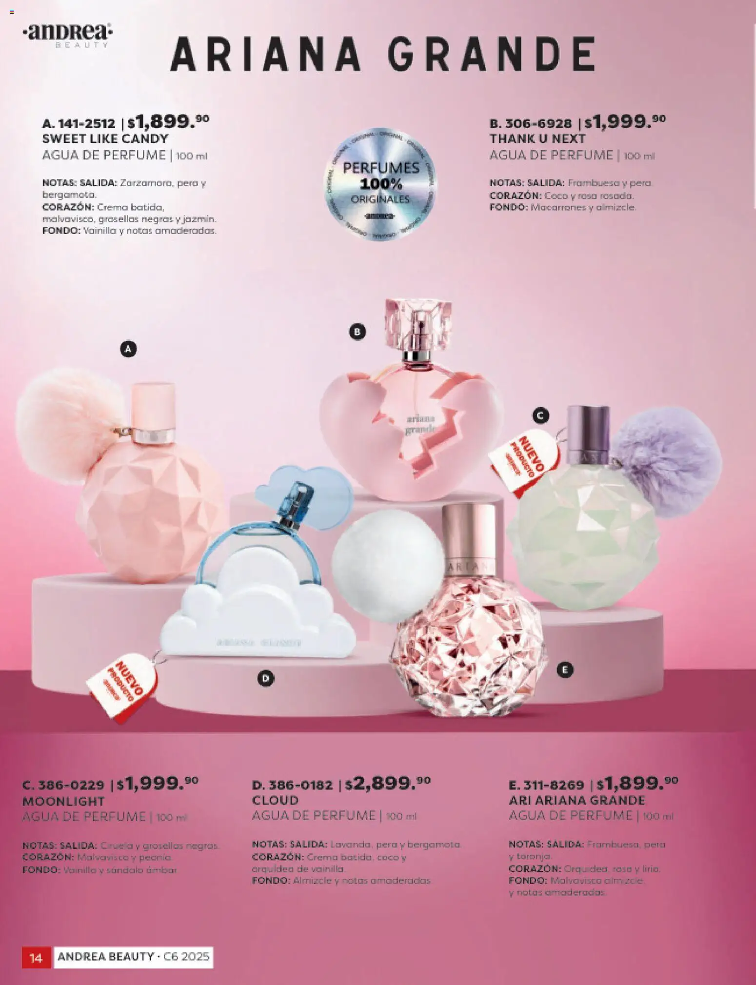 Nuevas ofertas de Andrea válidas en toda la República Mexicana desde el 31.10.2025. ¡Encuentra las mejores ofertas en Andrea catálogo Beauty! | Página: 14 | Productos: Pera, Crema, Agua, Perfume