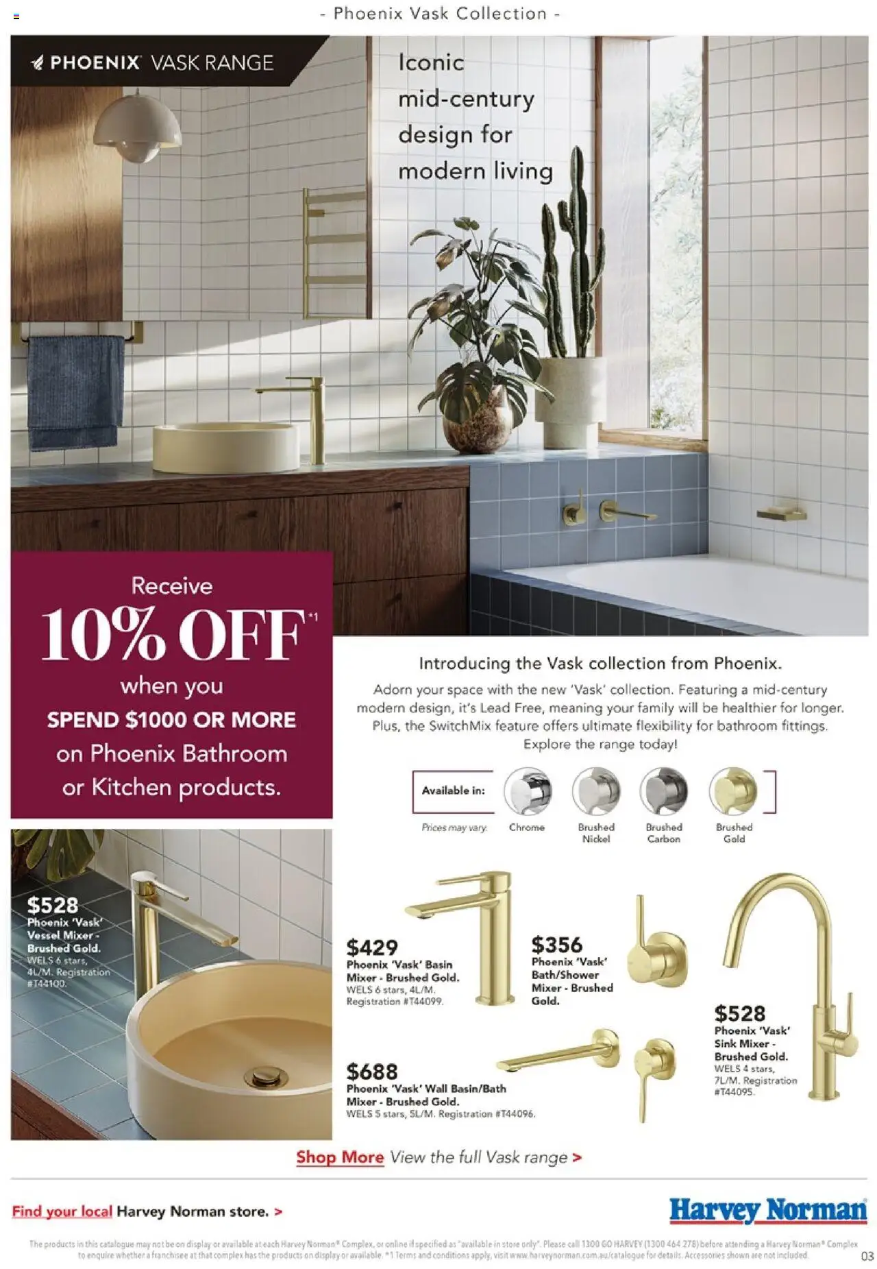 Harvey Norman catalogue - valid from 07.08.2025 | Page: 3 | Products: Sink, Accessories, Mixer, Bathroom