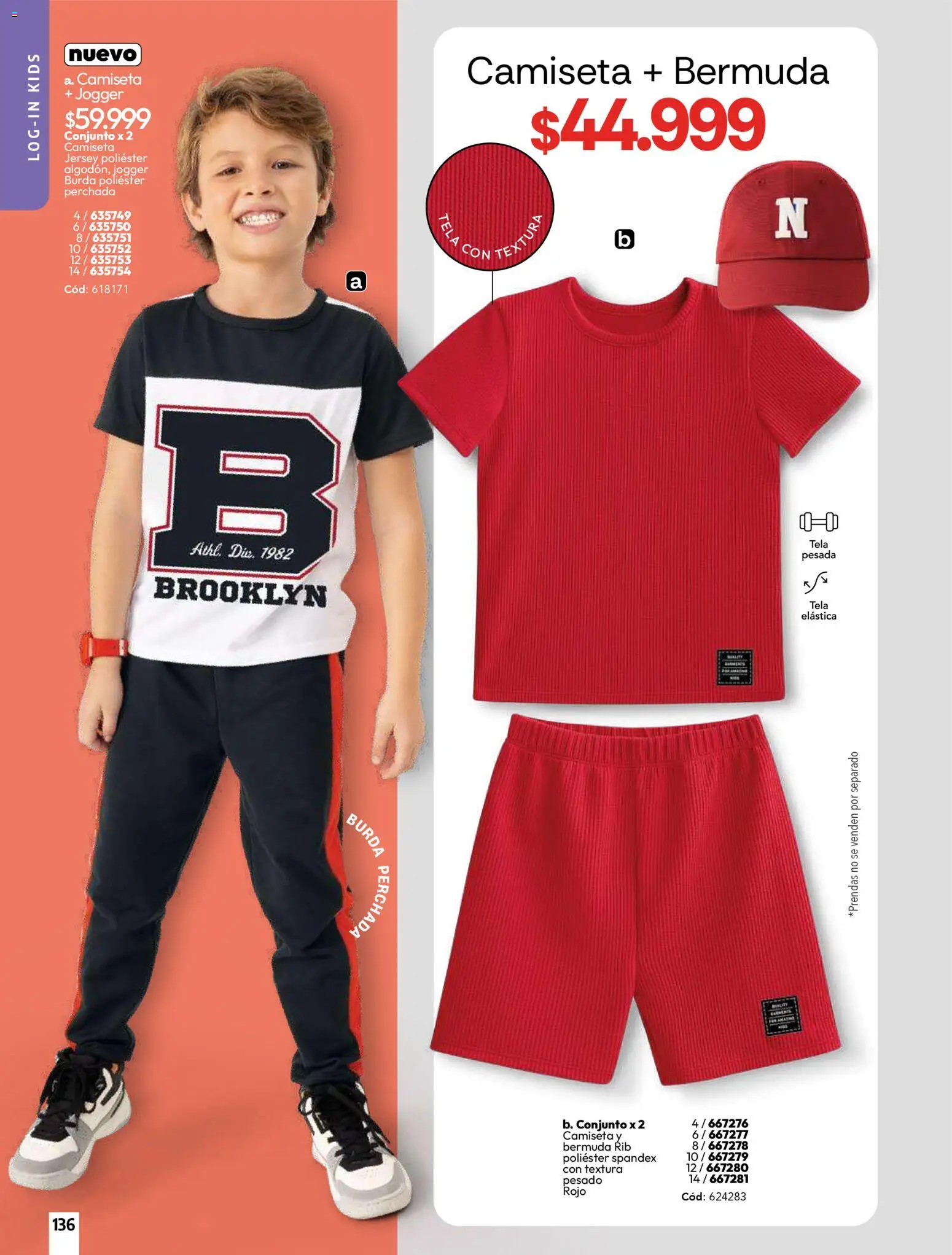 Carmel revista - valida desde el 01.04.2026 | Página: 136 | Productos: Bermuda, Camiseta, Conjunto