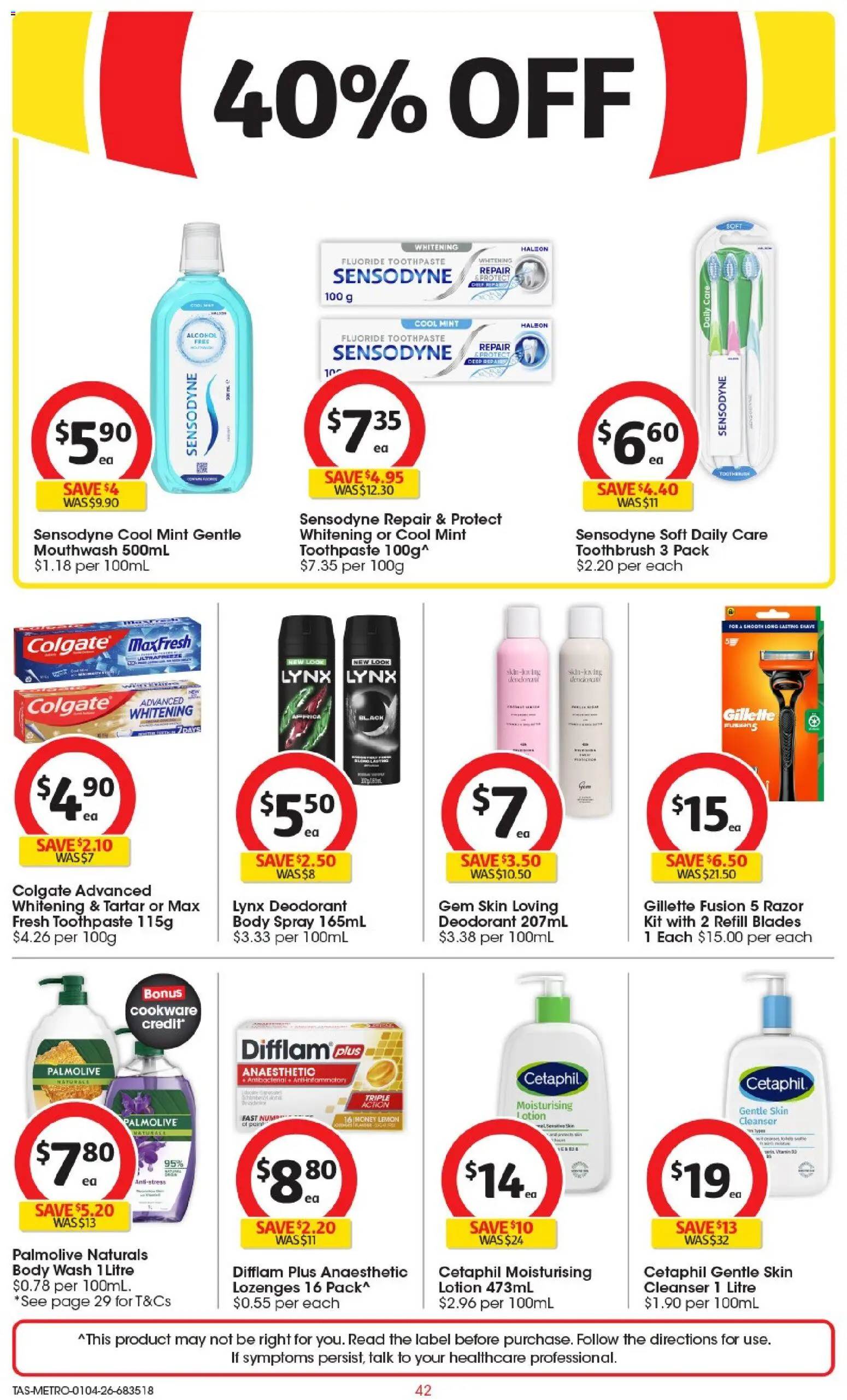 Coles catalogue - valid from 01.04.2026 | Page: 42 | Products: Honey, Cookware, Mouthwash, Razor