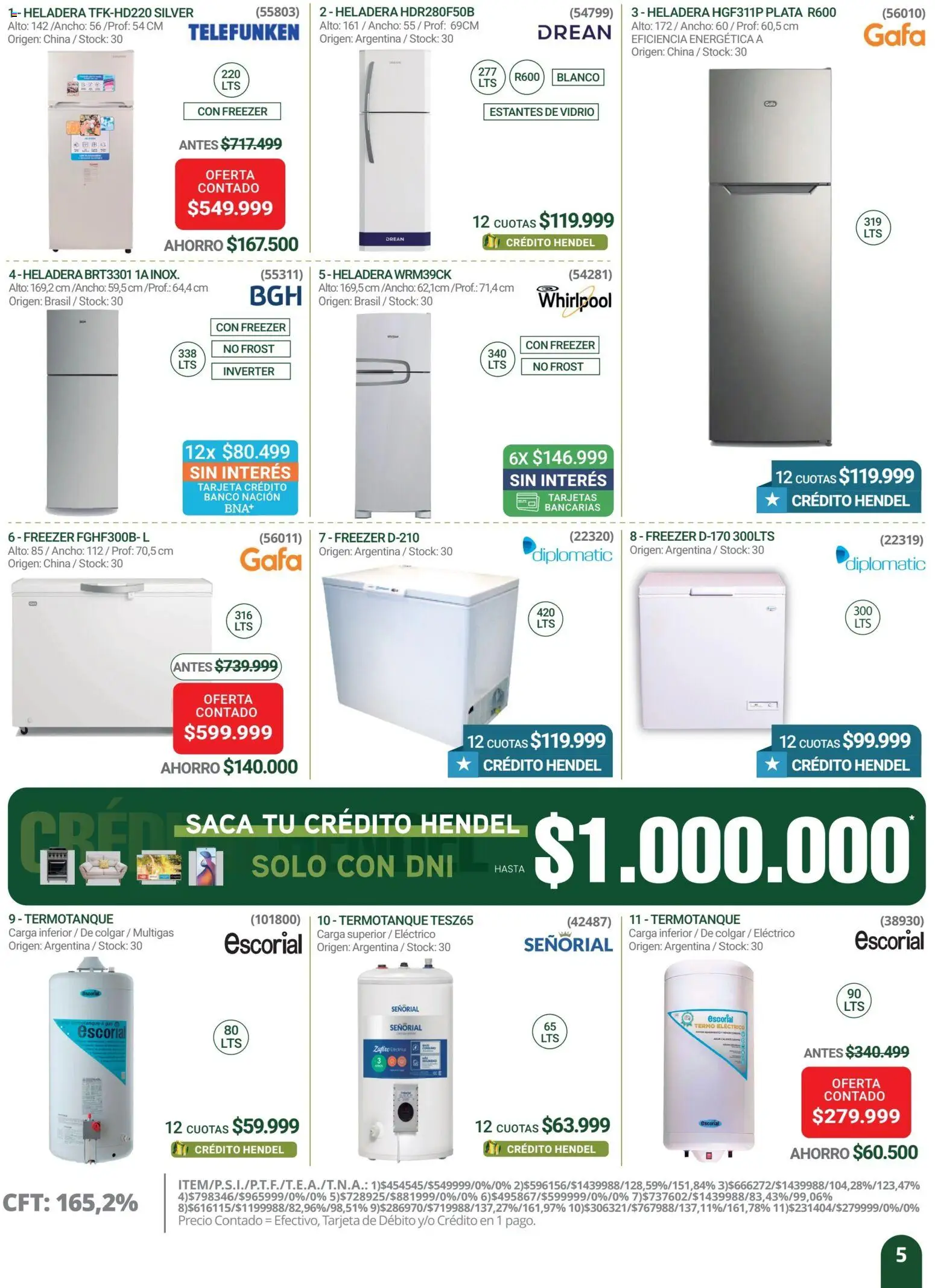 Hendel catálogo │ válido desde el 01.03.2026 | Página: 5 | Productos: Estantes, Termo, Freezer, Termotanque