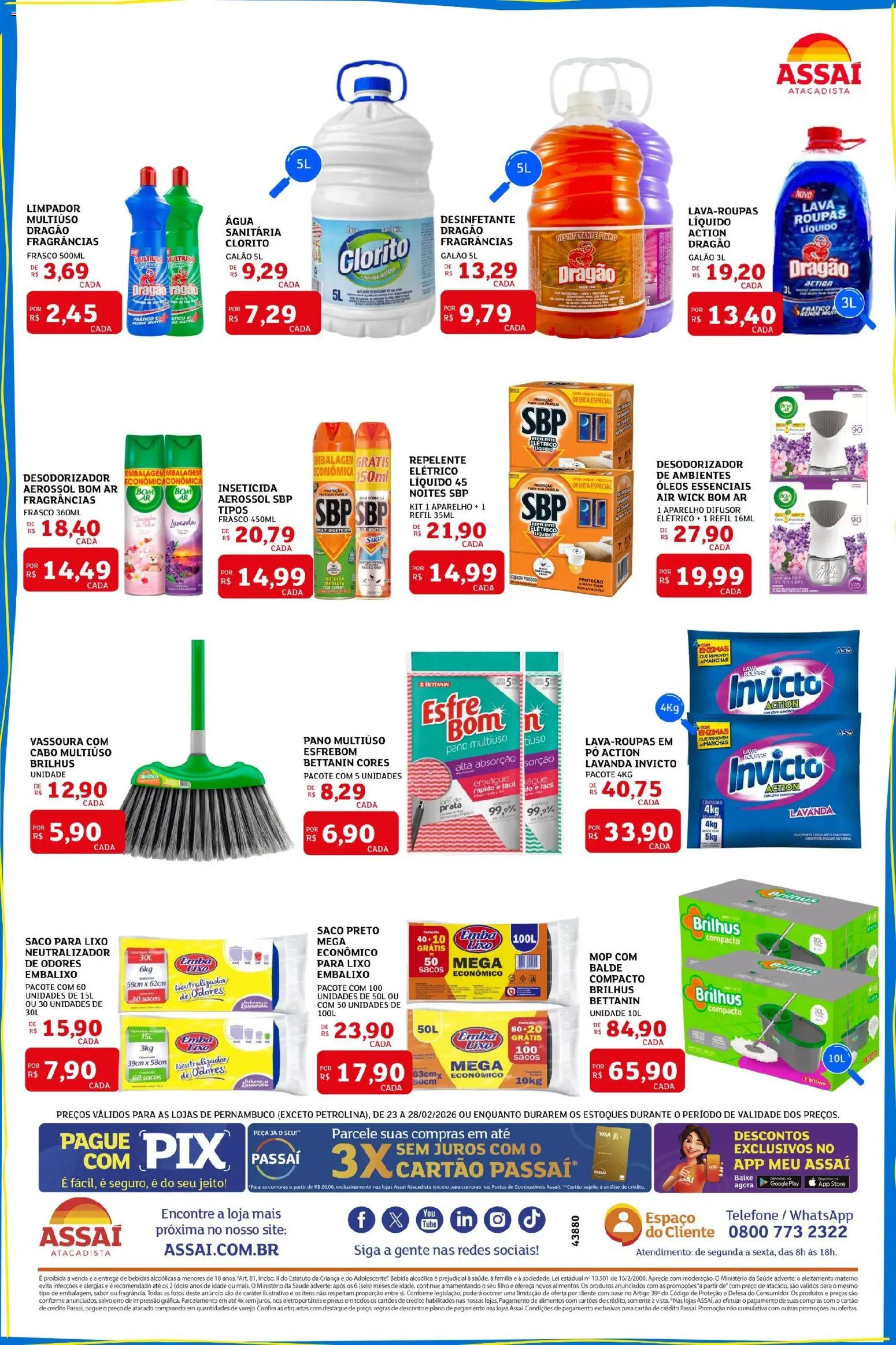 Assaí Atacadista Folheto - válido de 23.02.2026 | Página: 2 | Produtos: Pneus, Base, Bebida, Telefone