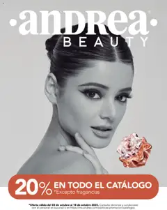 Vista previa de Andrea - Catálogo Beauty - 20% en todo el catálogo, nuevo folleto de la tienda, válido en México a partir del 03.10.2025