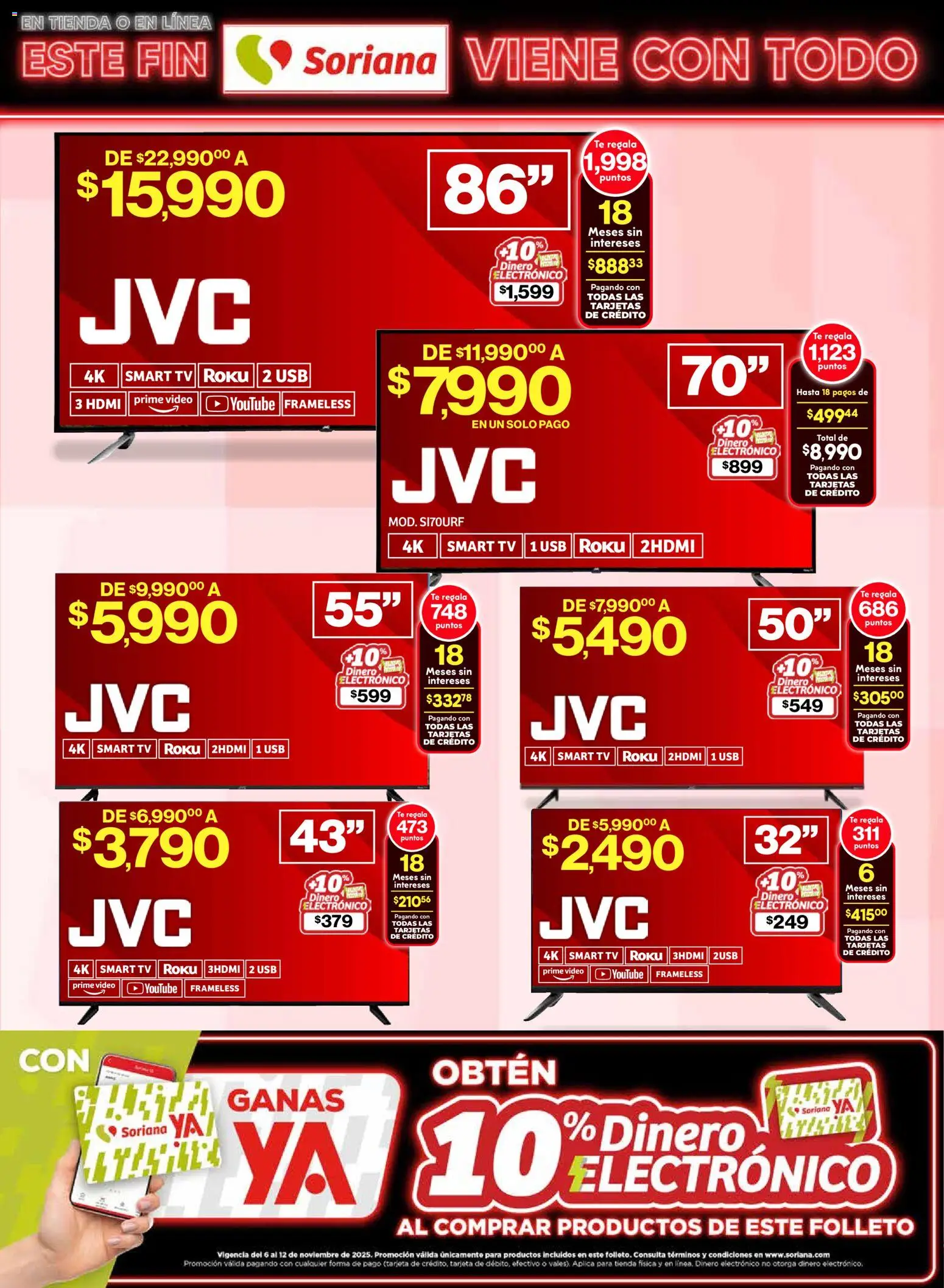 Nuevas ofertas de Soriana válidas en toda la República Mexicana desde el 05.11.2025. ¡Encuentra las mejores ofertas en Soriana - Este fin Soriana viene con todo Súper Nacional! | Página: 3 | Productos: Usb, Loción, Té, Video