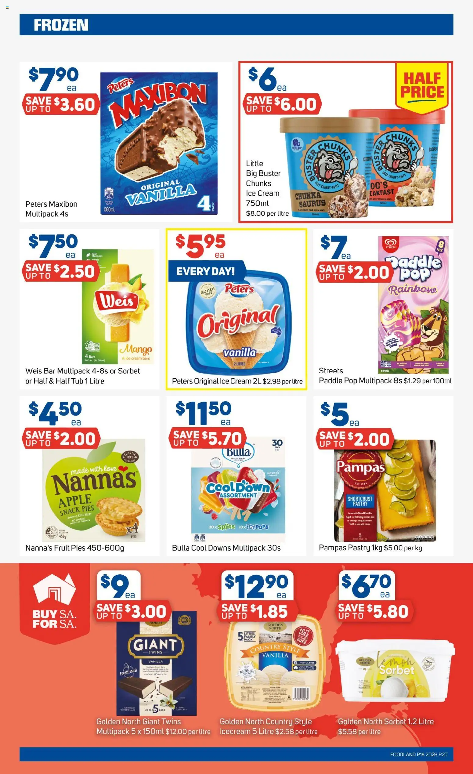 Foodland catalogue - valid from 29.04.2026 | Page: 20 | Products: Milk, Ice cream, Mango, Pies