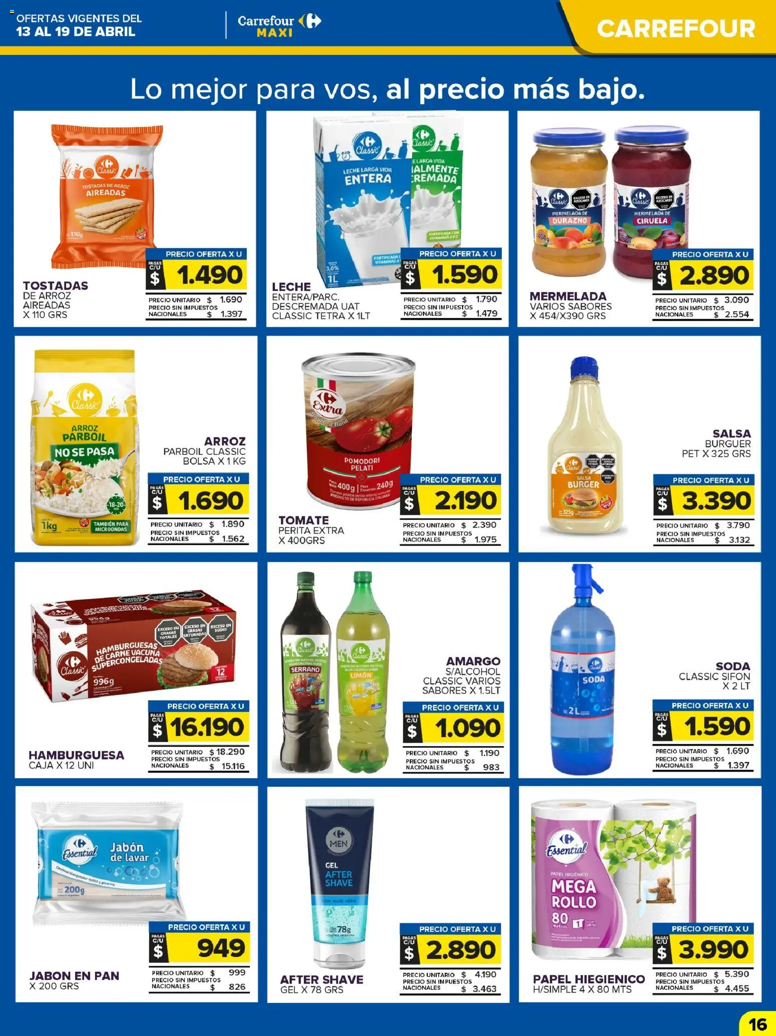 Carrefour Maxi catálogo │ válido desde el 13.04.2026 | Página: 16 | Productos: Limón, Leche, Pan, Tomates