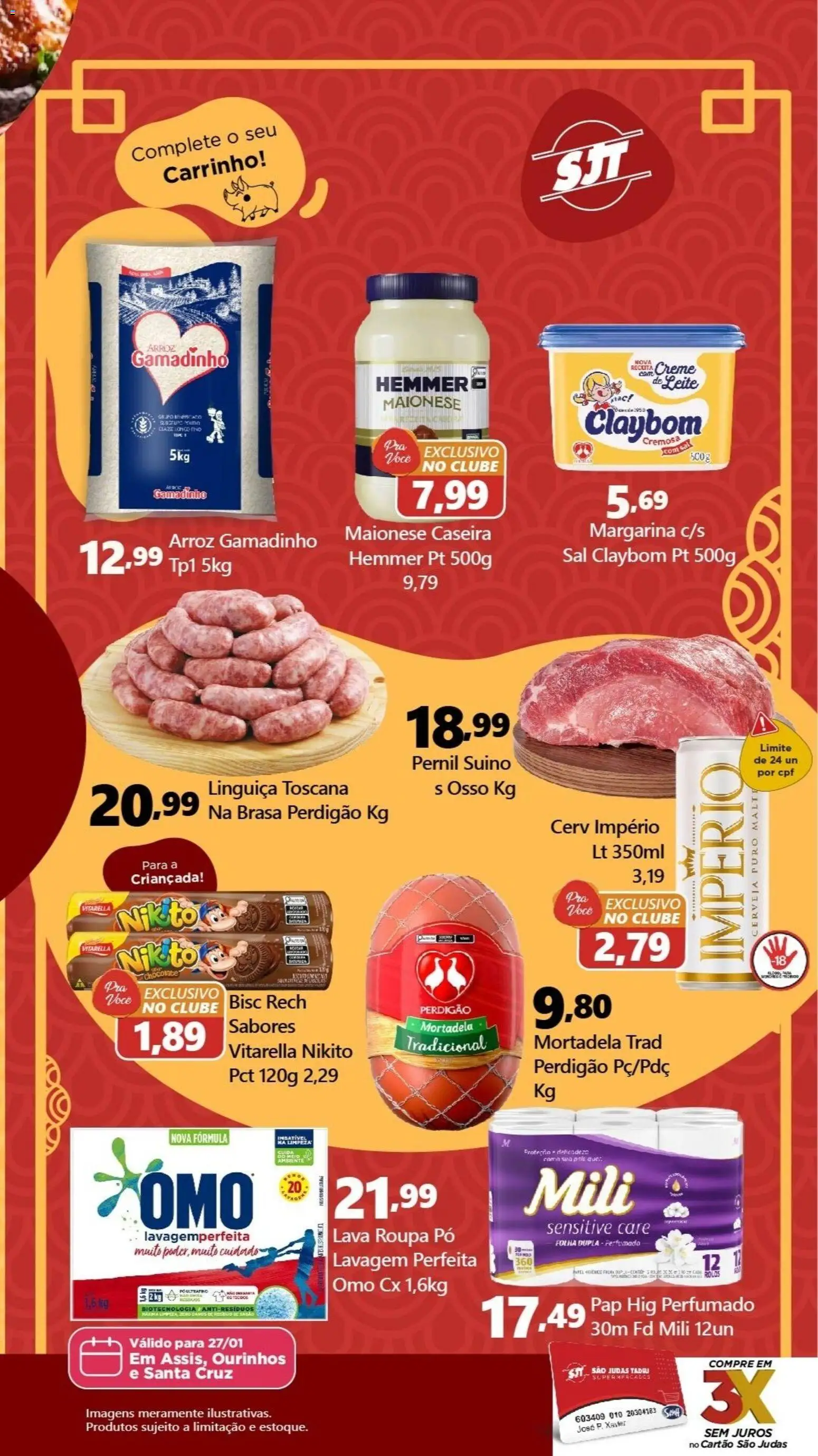 São Judas Tadeu Folheto - válido de 27.01.2026 | Página: 2 | Produtos: Pó, Pernil, Creme, Creme de leite