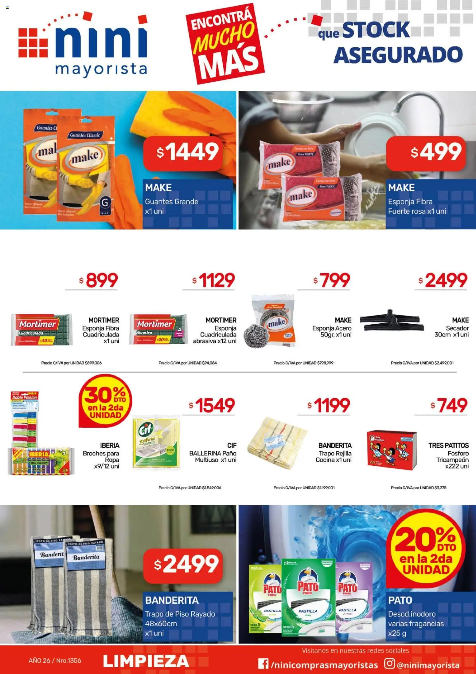 NINI Mayorista ofertas │ válido desde el 20.04.2026 | Página: 13 | Productos: Trapo de piso, Cocina, Rejilla, Esponja